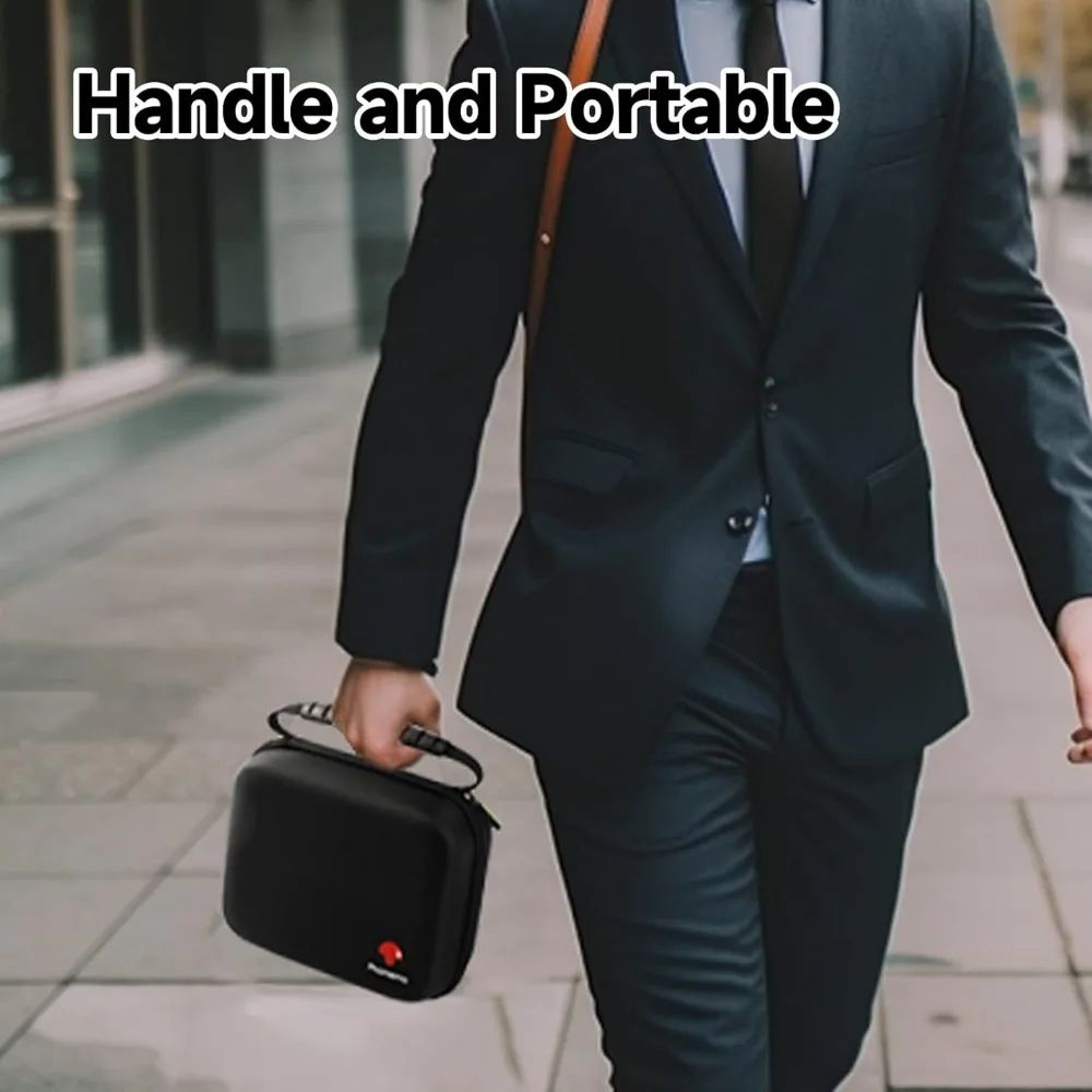 Portable Label Printer Storage Case With Mesh Accessory Pocket 5