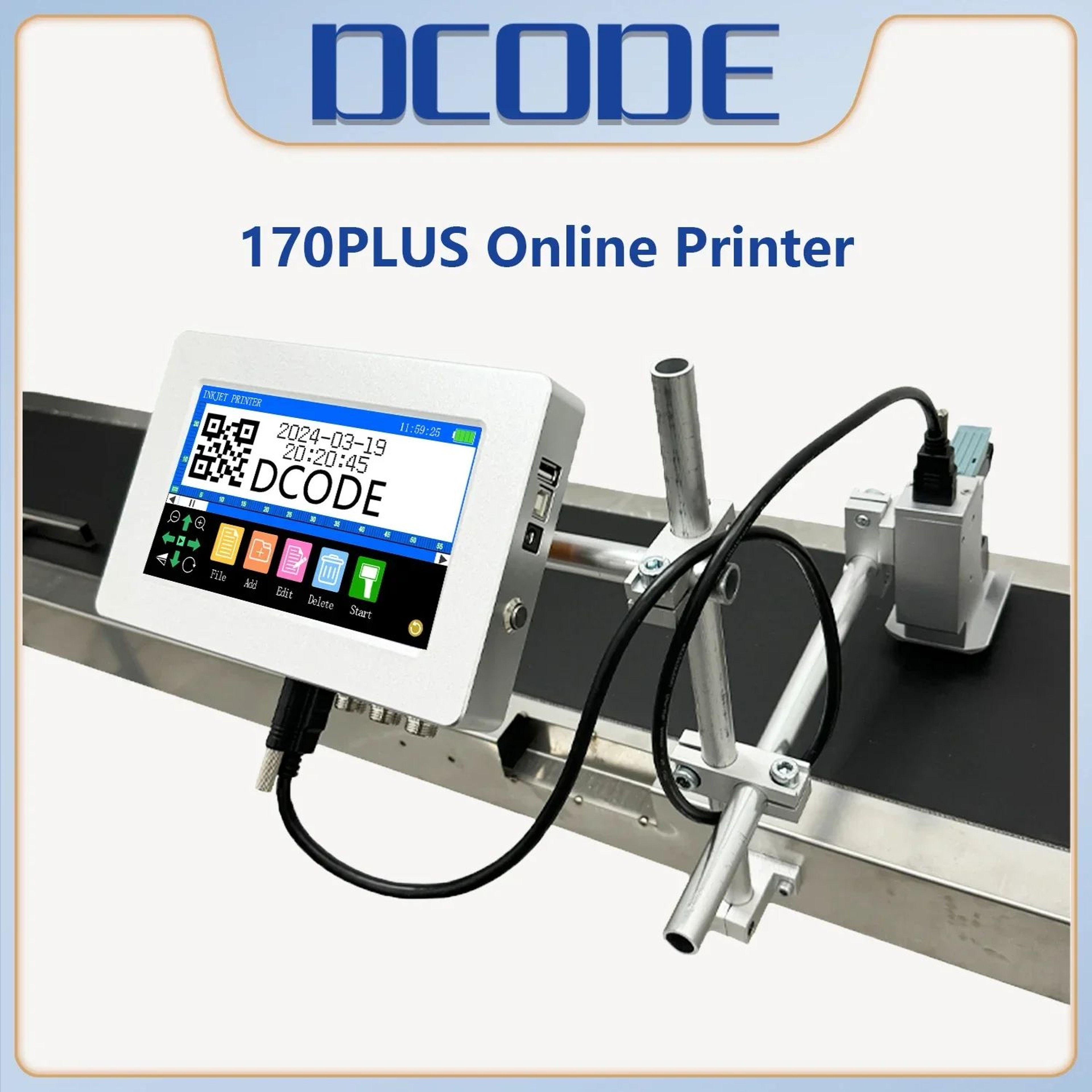 DCODE 170PLUS Industrial Inline Inkjet Printer For Codes And Logos 1