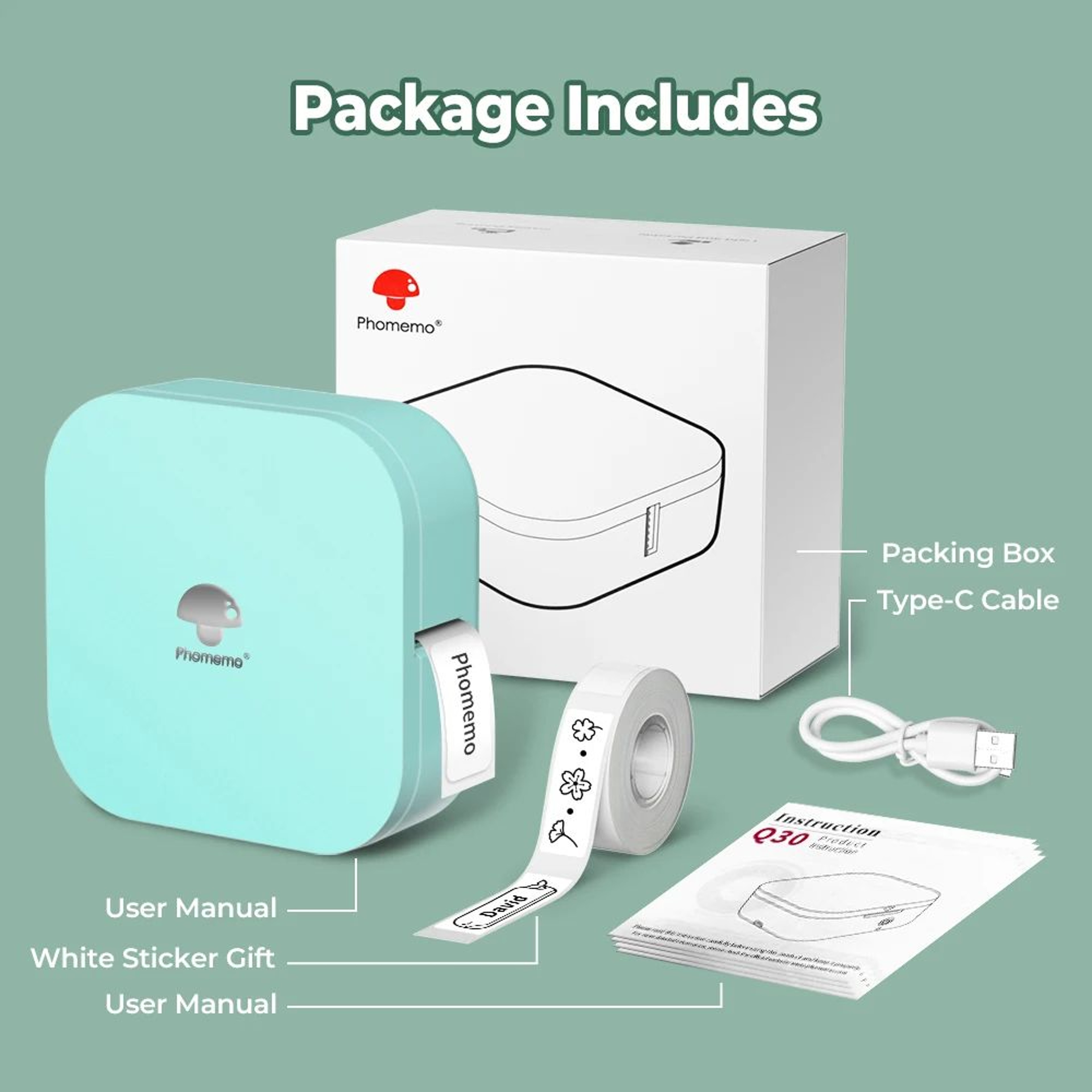 Phomemo Q30 Mini Wireless Thermal Label Maker For Home And Office 5