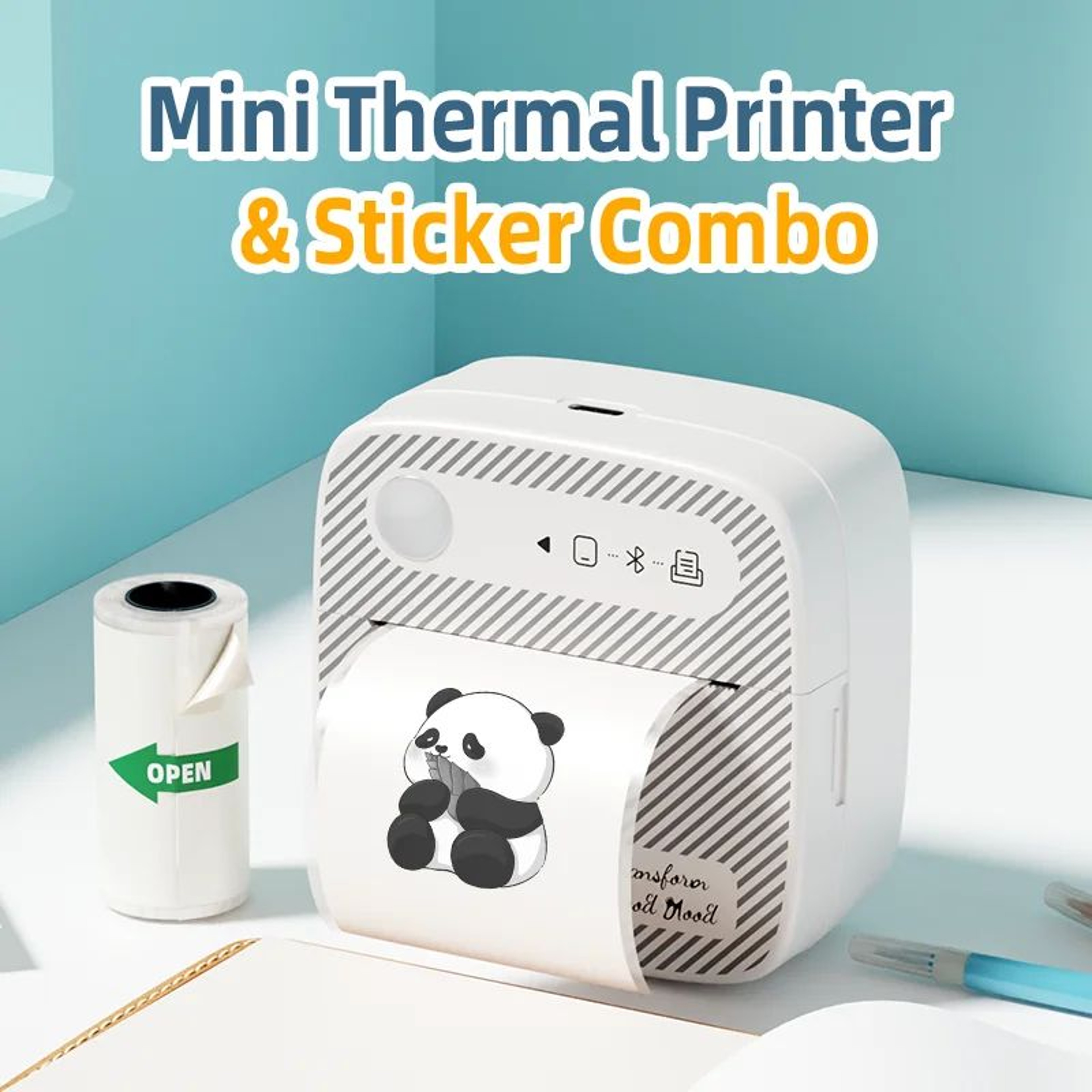 DOLEWA B3 Mini Bluetooth Inkless Label And Sticker Printer 0