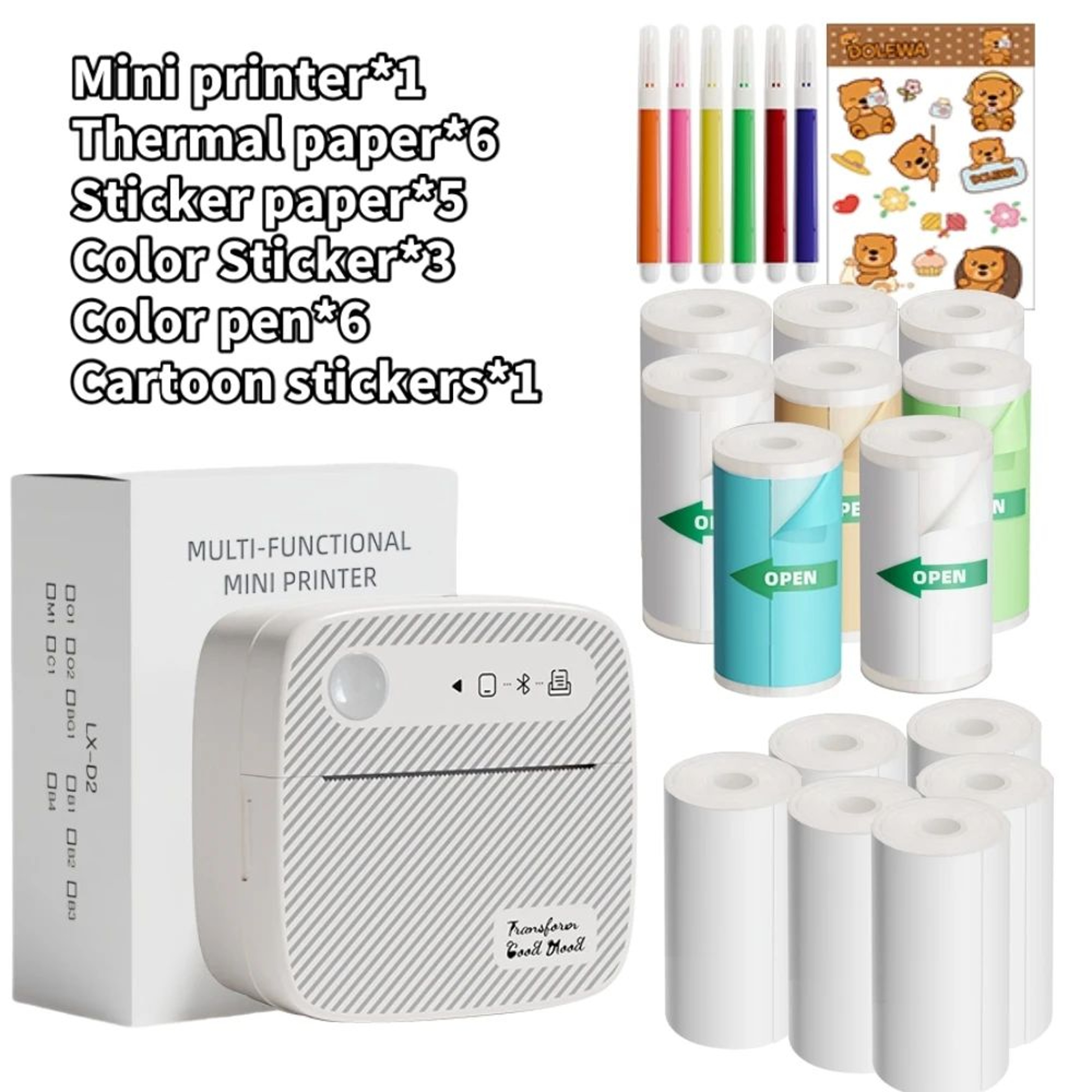 DOLEWA B3 Mini Bluetooth Inkless Label And Sticker Printer 8