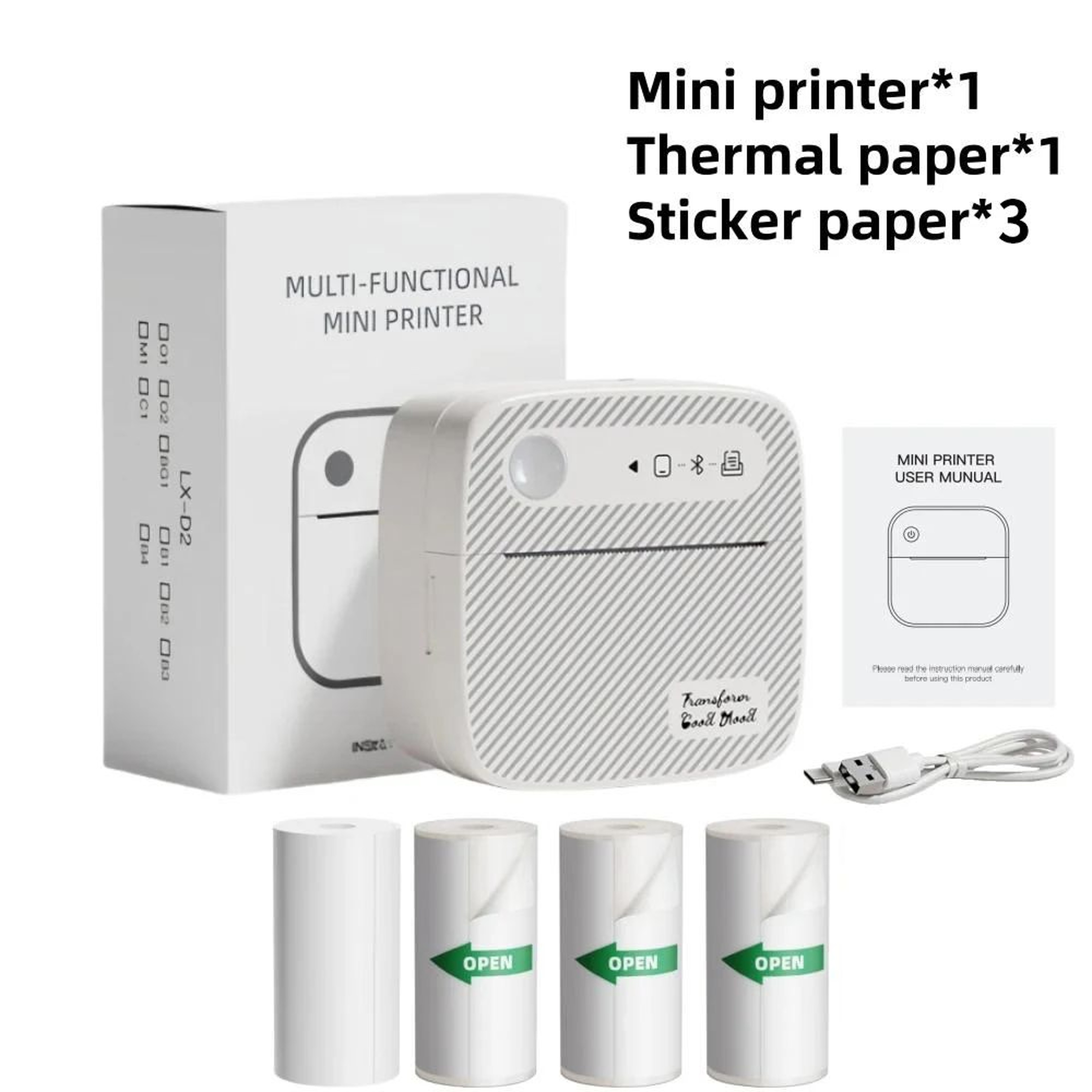 DOLEWA B3 Mini Bluetooth Inkless Label And Sticker Printer 9