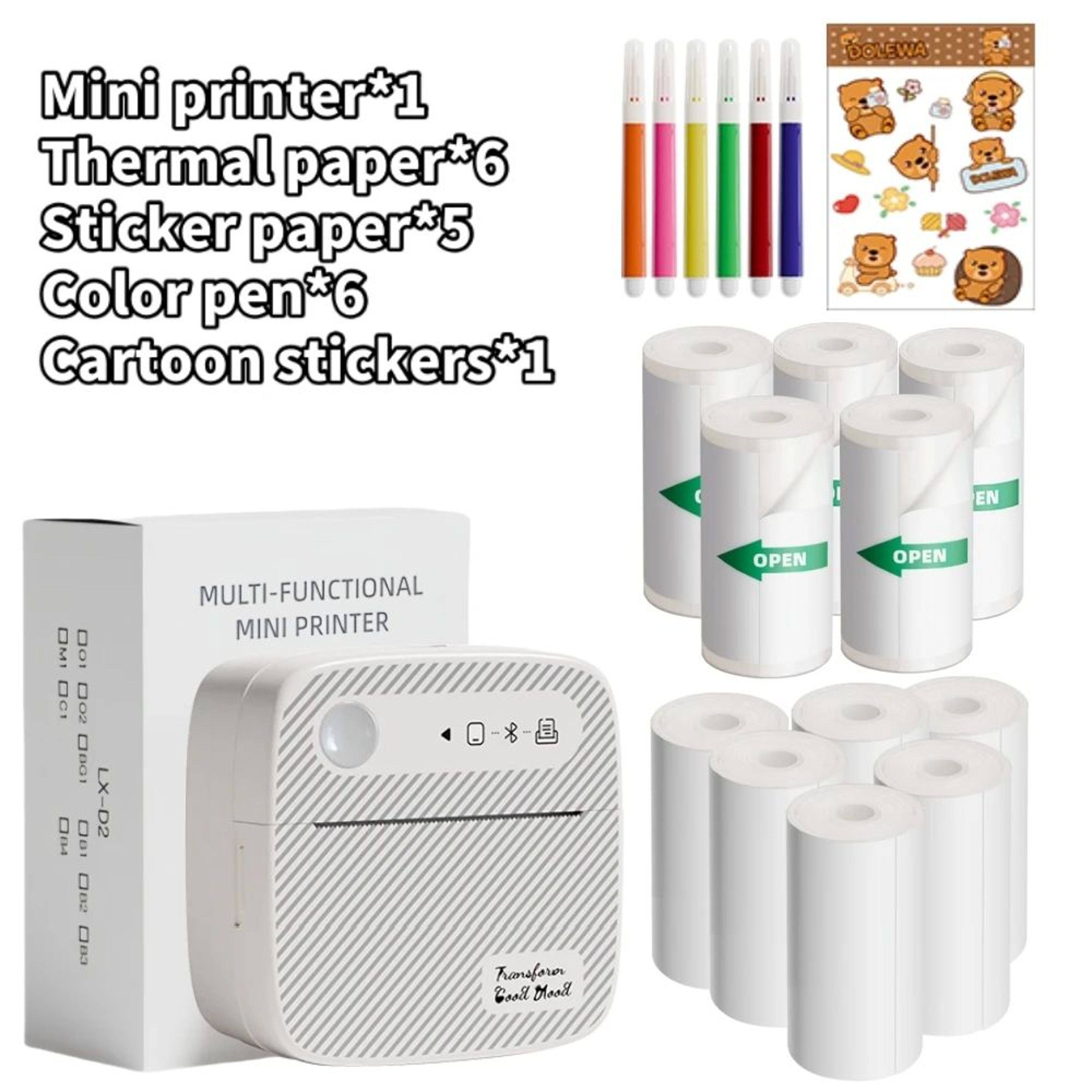 DOLEWA B3 Mini Bluetooth Inkless Label And Sticker Printer 11