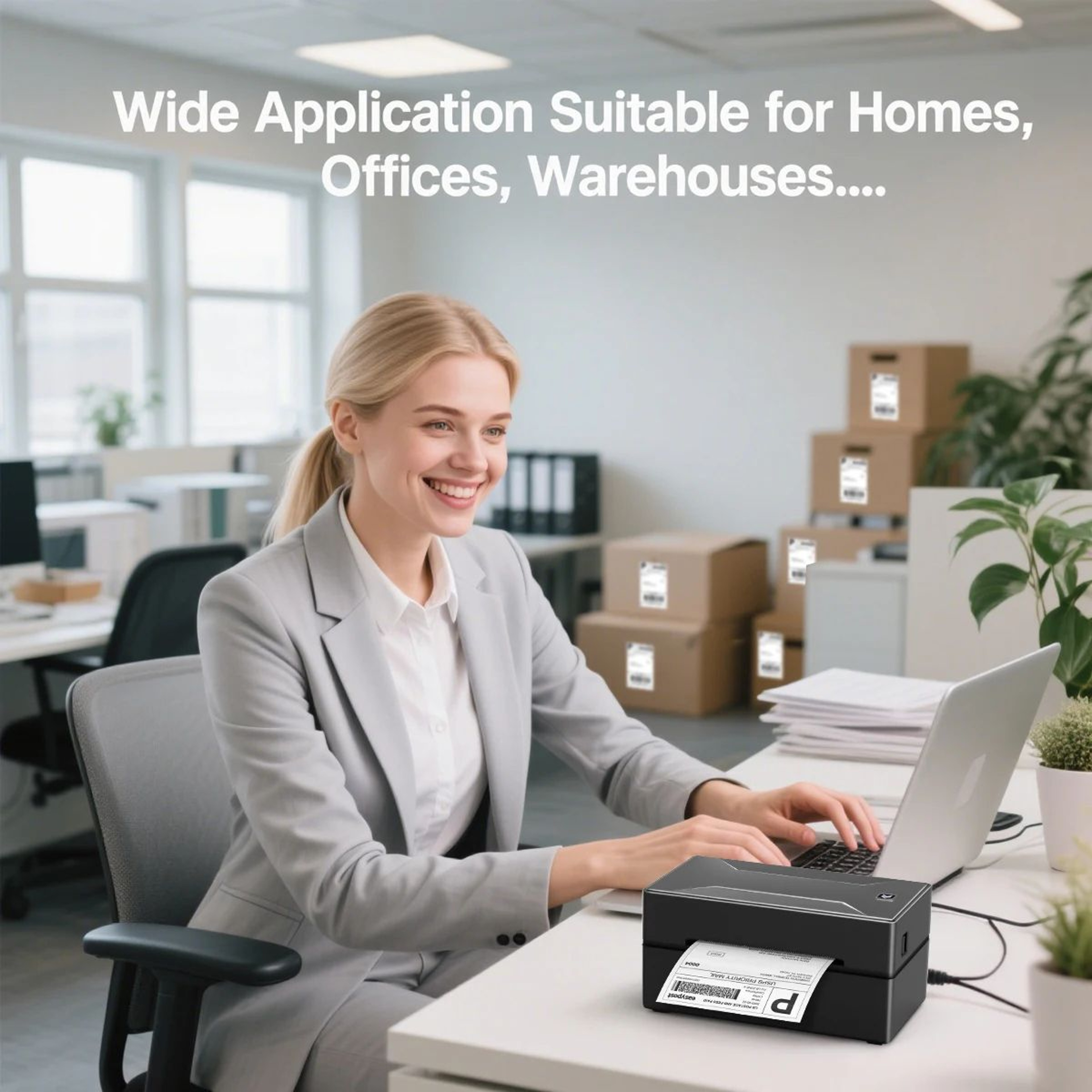Marklife D100 Bluetooth Thermal Shipping Label Printer 4x6 Inch 5