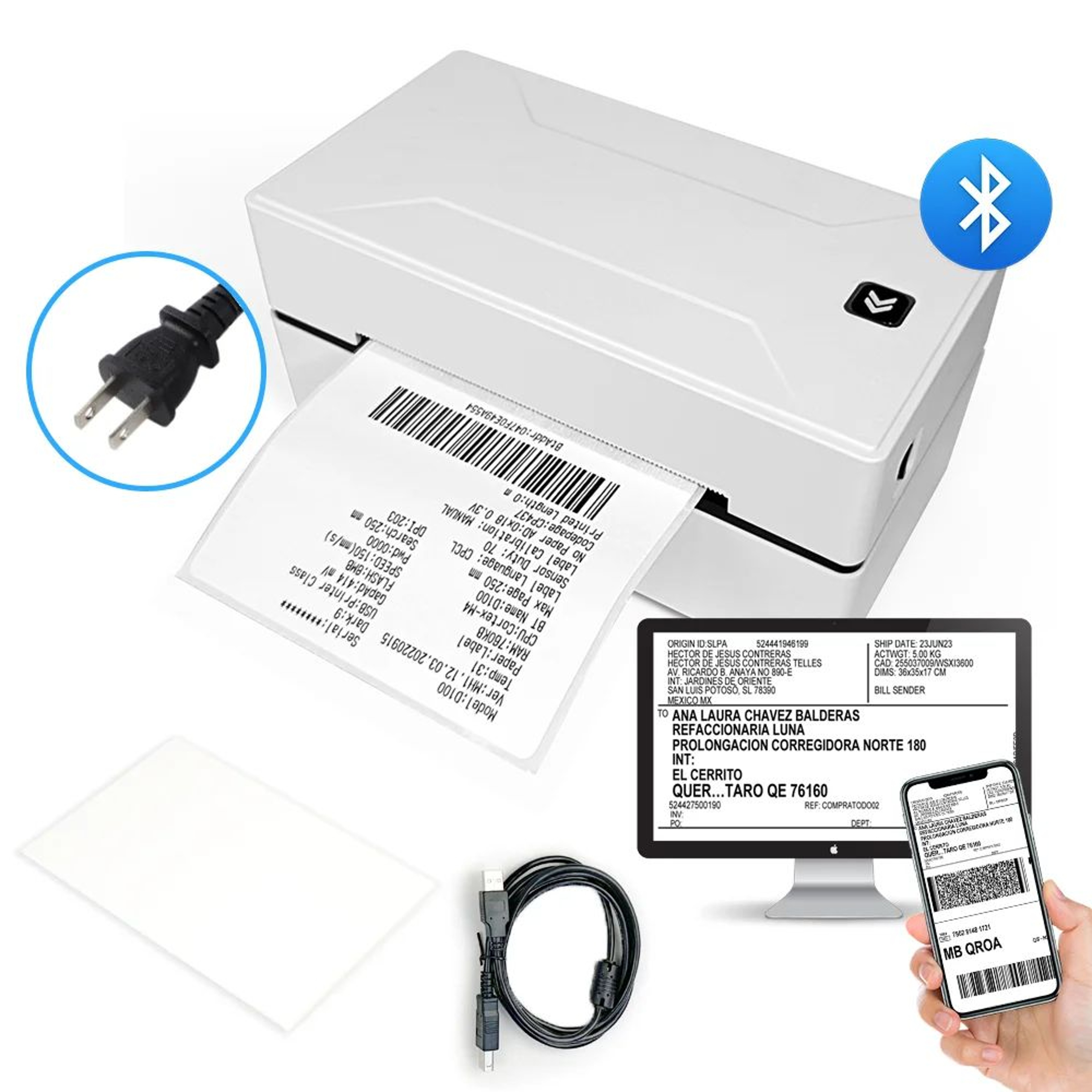 Marklife D100 Bluetooth Thermal Shipping Label Printer 4x6 Inch 11