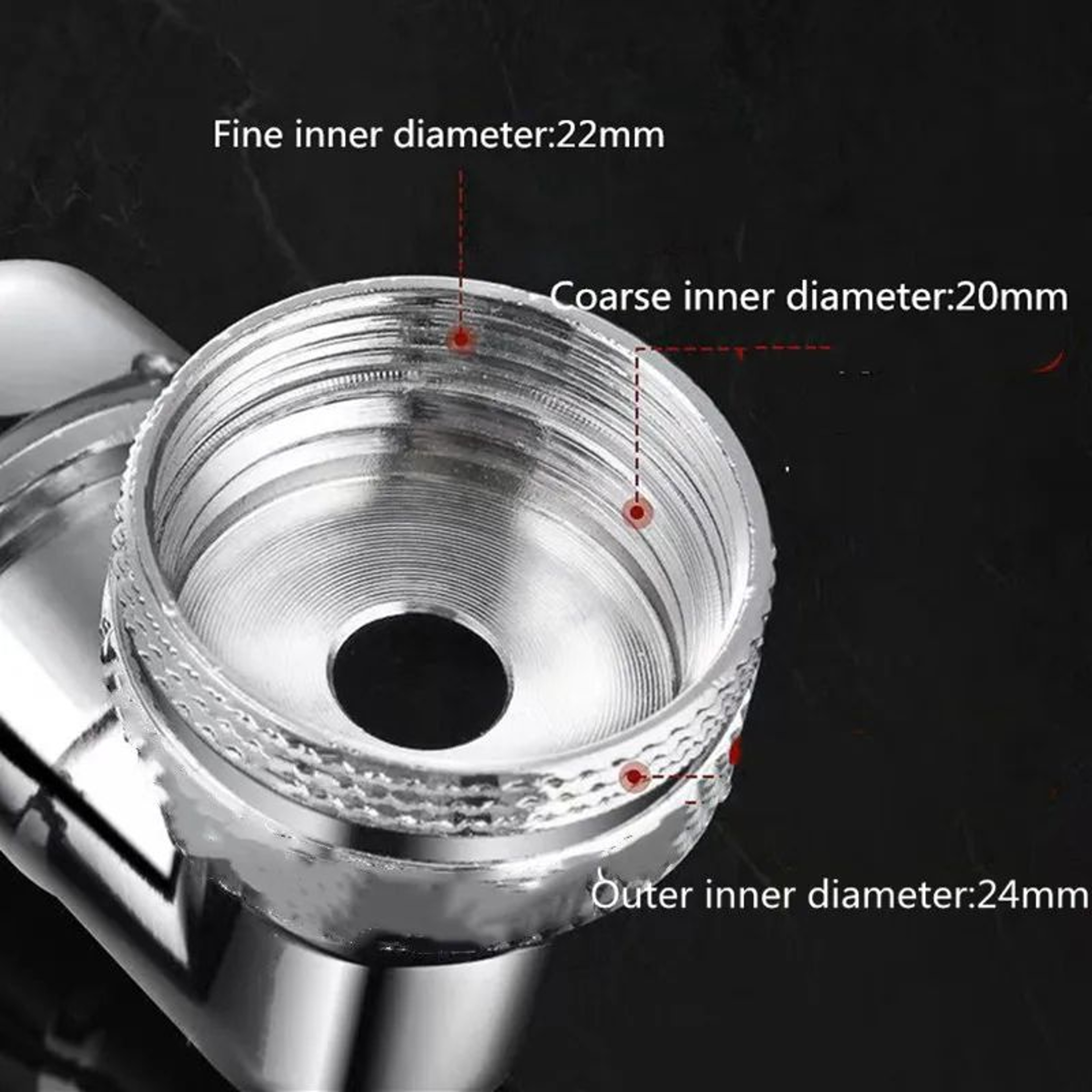 Universal Metal 1080 Degree Rotating Faucet Aerator And Sink Tap Extender 5