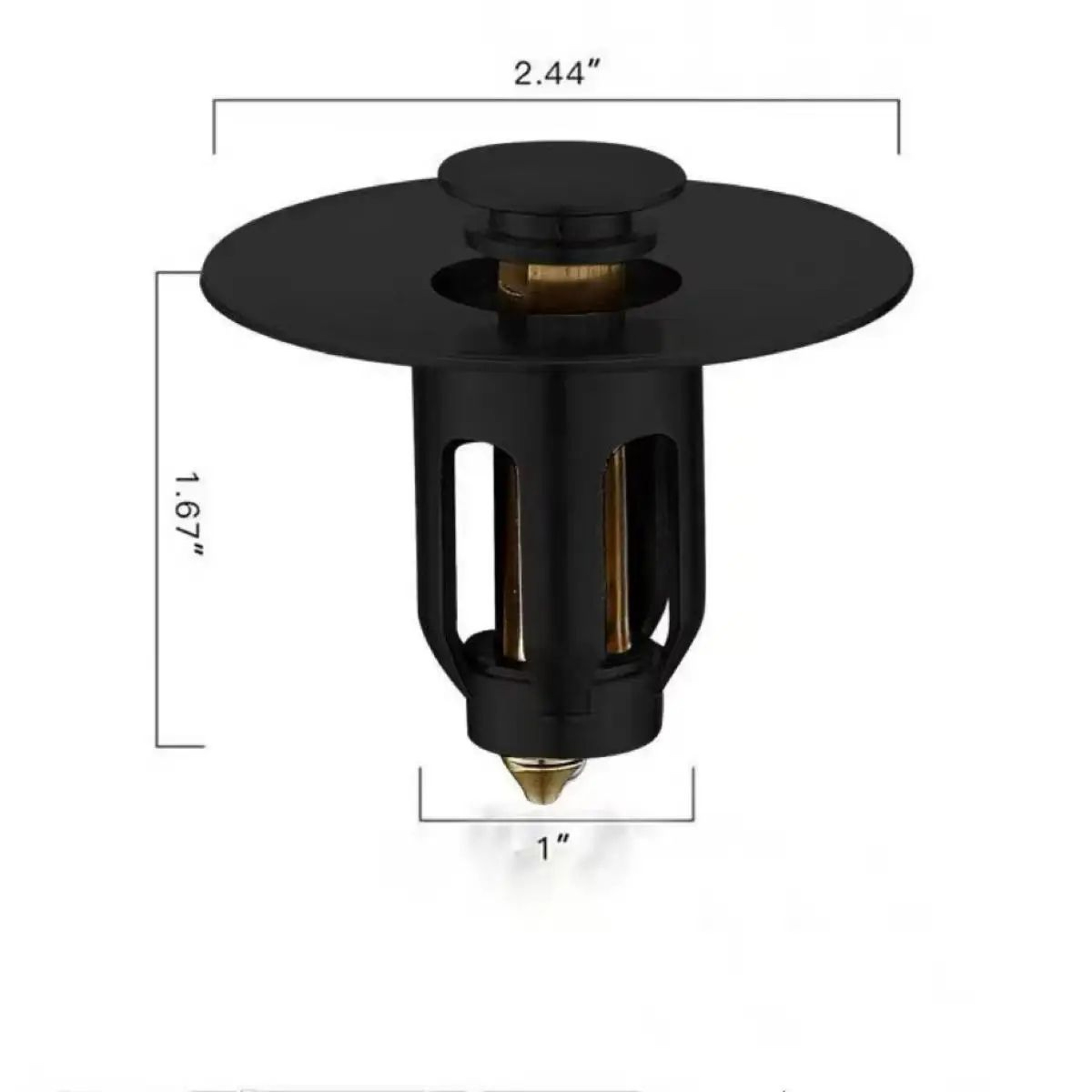 Press Pop Up Sink Drain Stopper With Hair Catcher Filter For Wash Basins 0