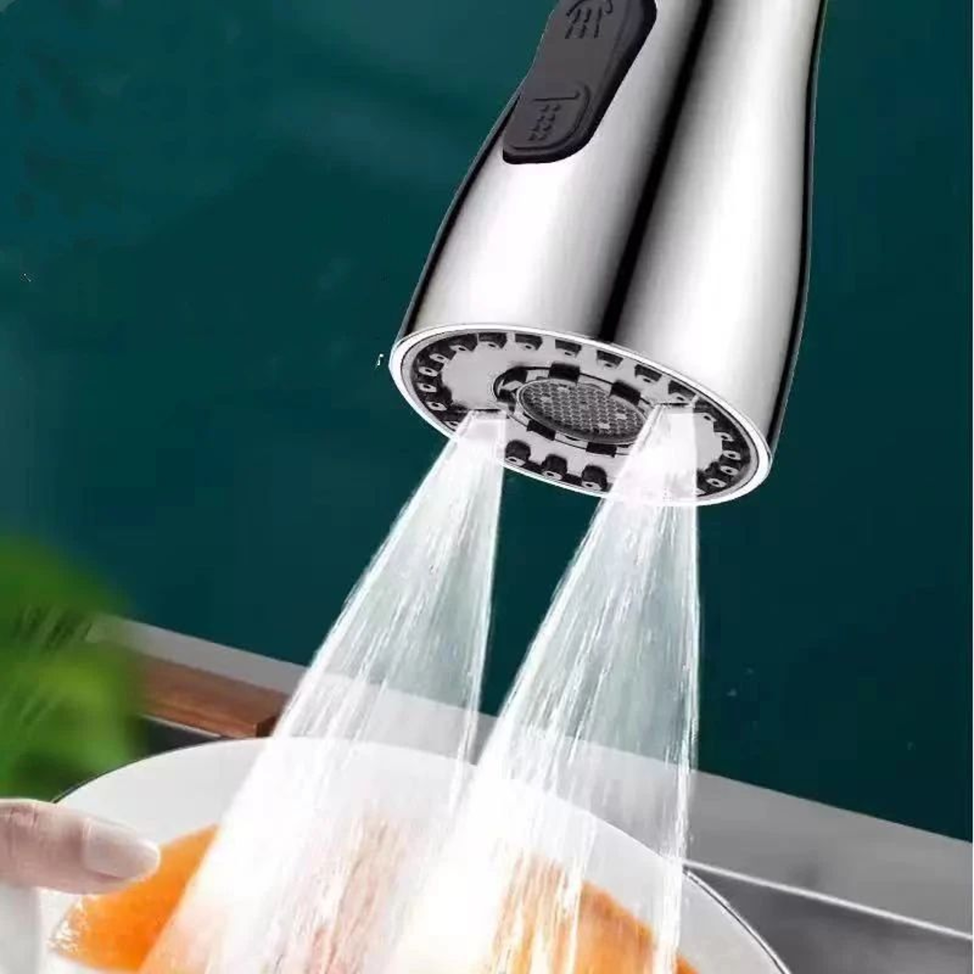 3 Mode Pull Out Faucet Sprayer Head With Half Inch Connection 6