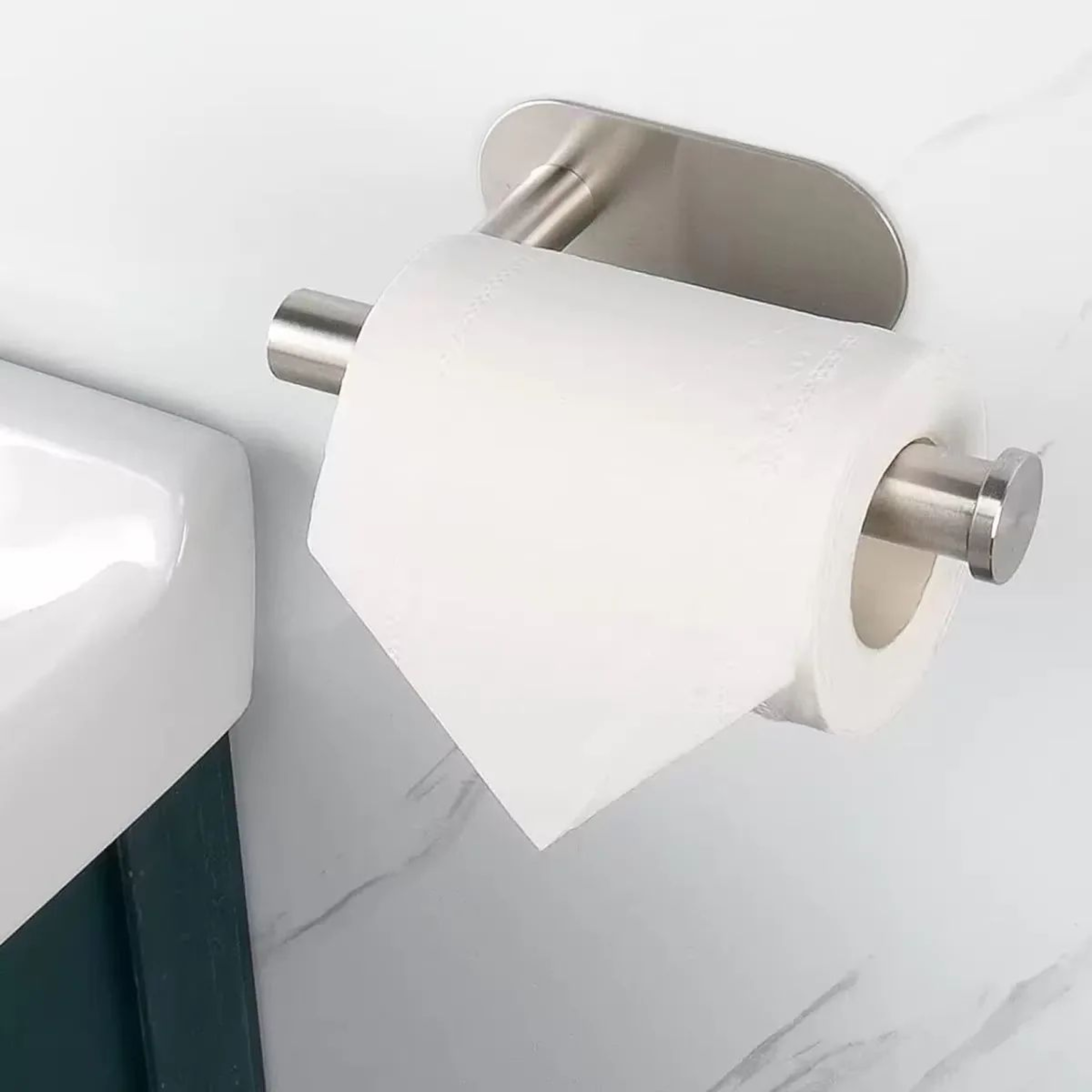 Matte Black 304 Stainless Steel Wall Mounted Toilet Paper Holder 8