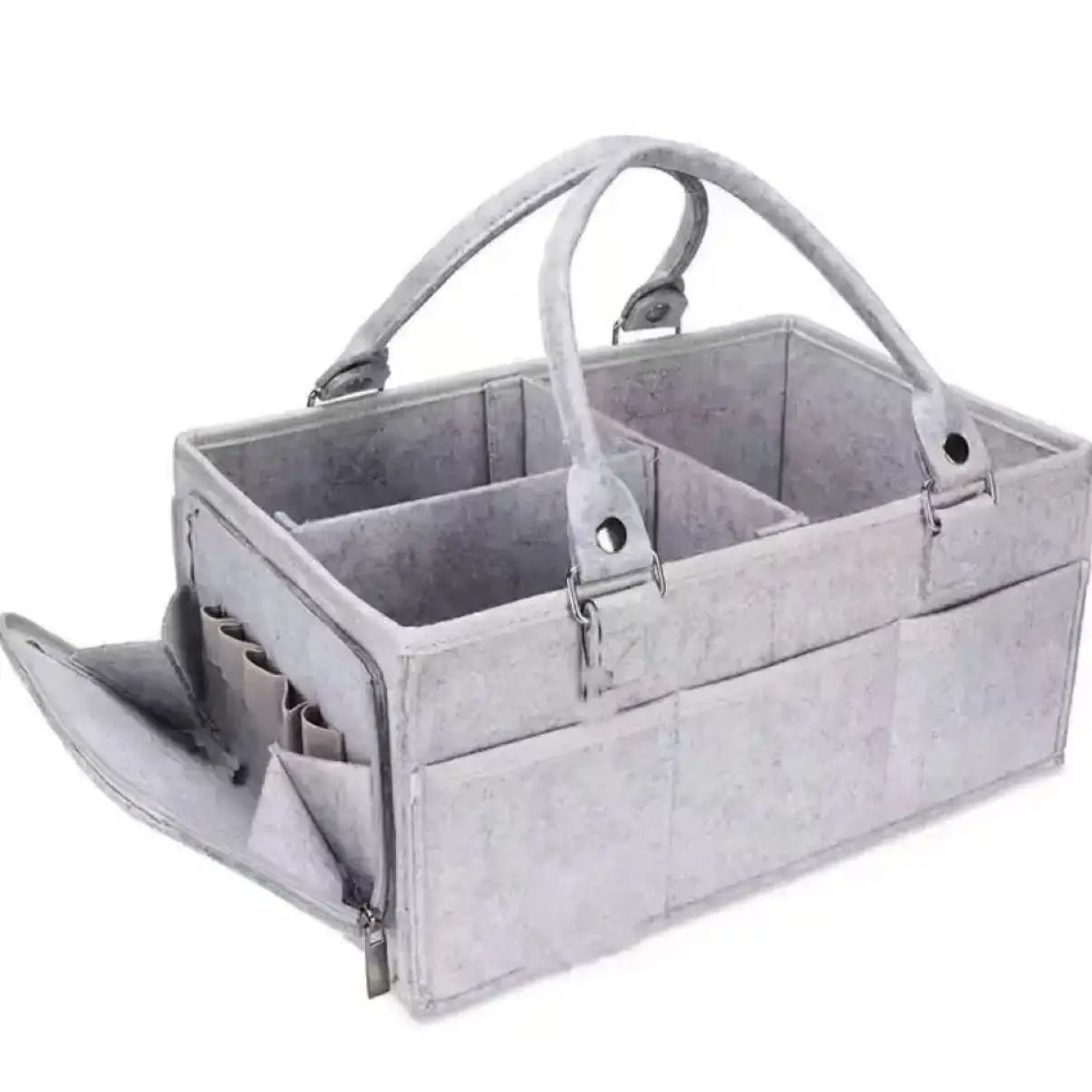 Large Capacity Felt Baby Diaper Storage Bag For Toys And Nursery Essentials 1