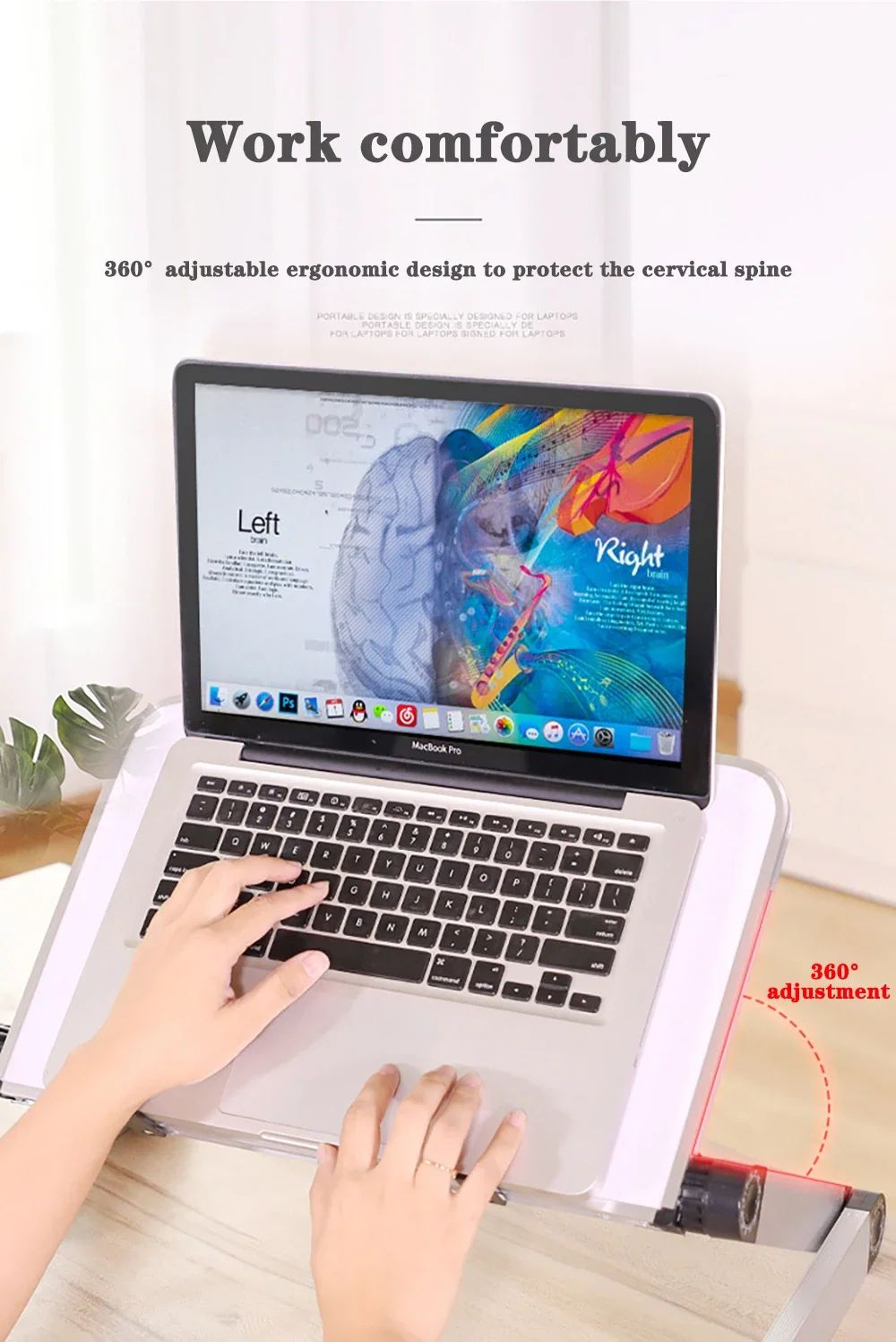Adjustable Foldable Laptop Stand For Notebook And Tablet Support 7