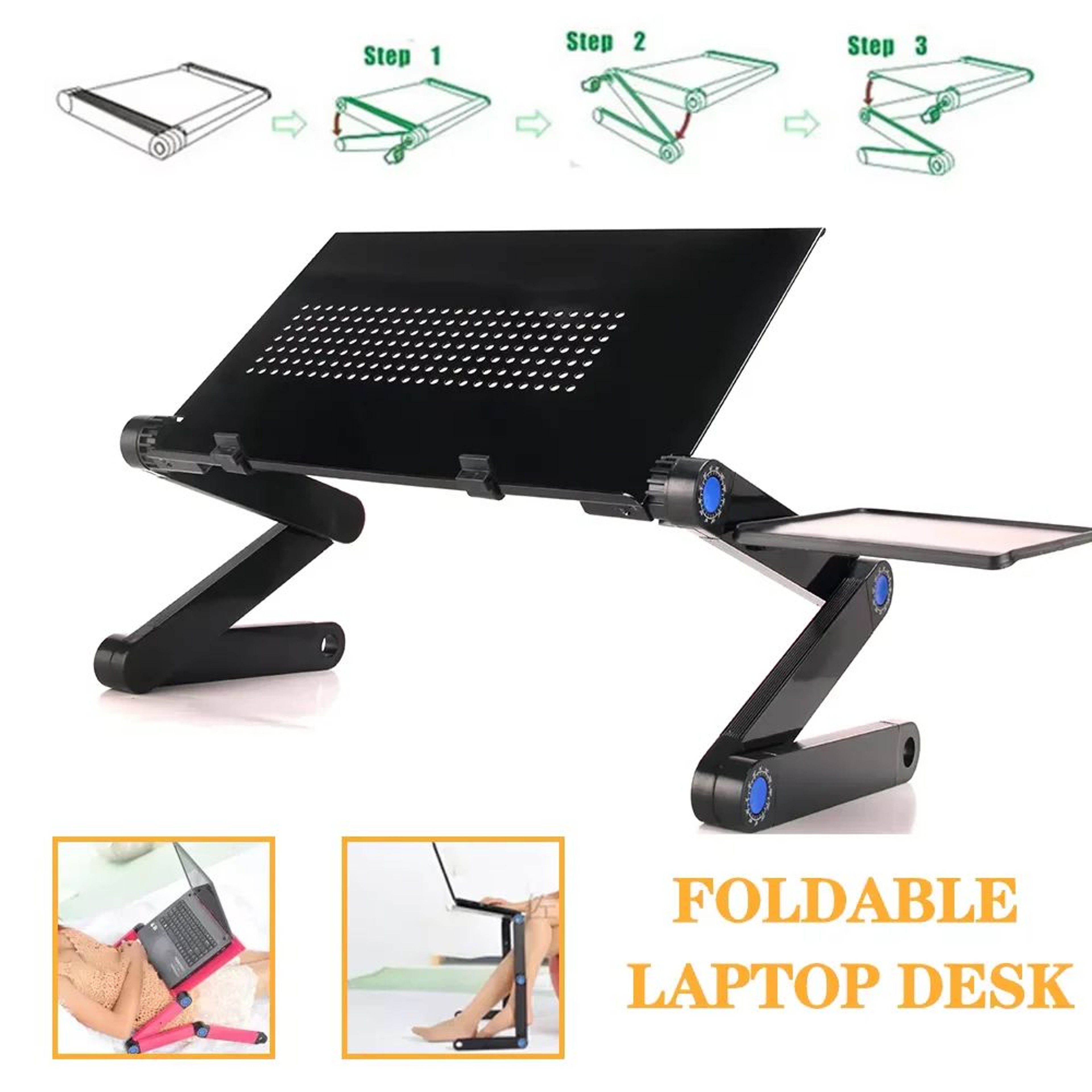 Adjustable Foldable Laptop Stand For Notebook And Tablet Support 10