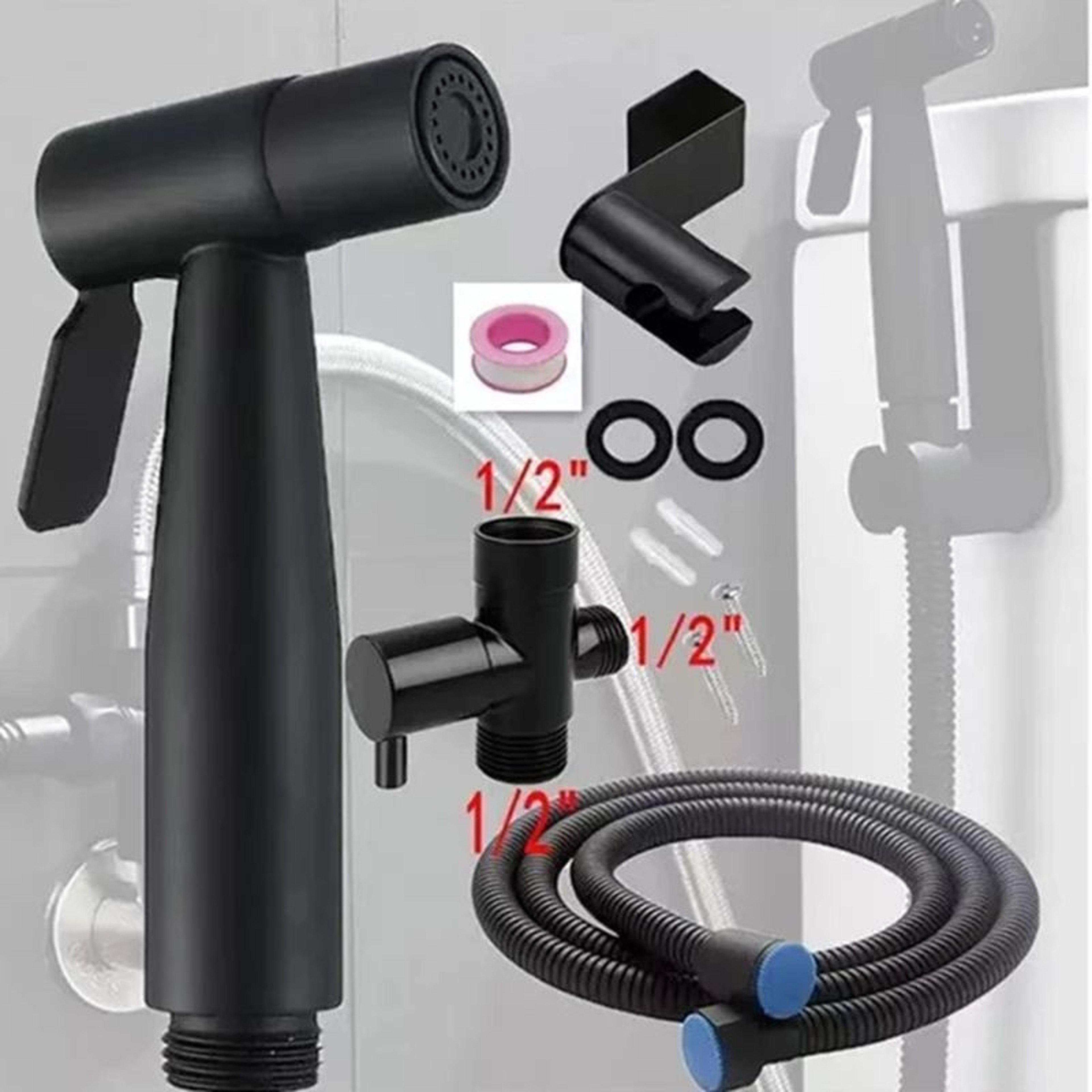 Stainless Steel Handheld Toilet Bidet Sprayer Set For Bathroom Cleansing 0