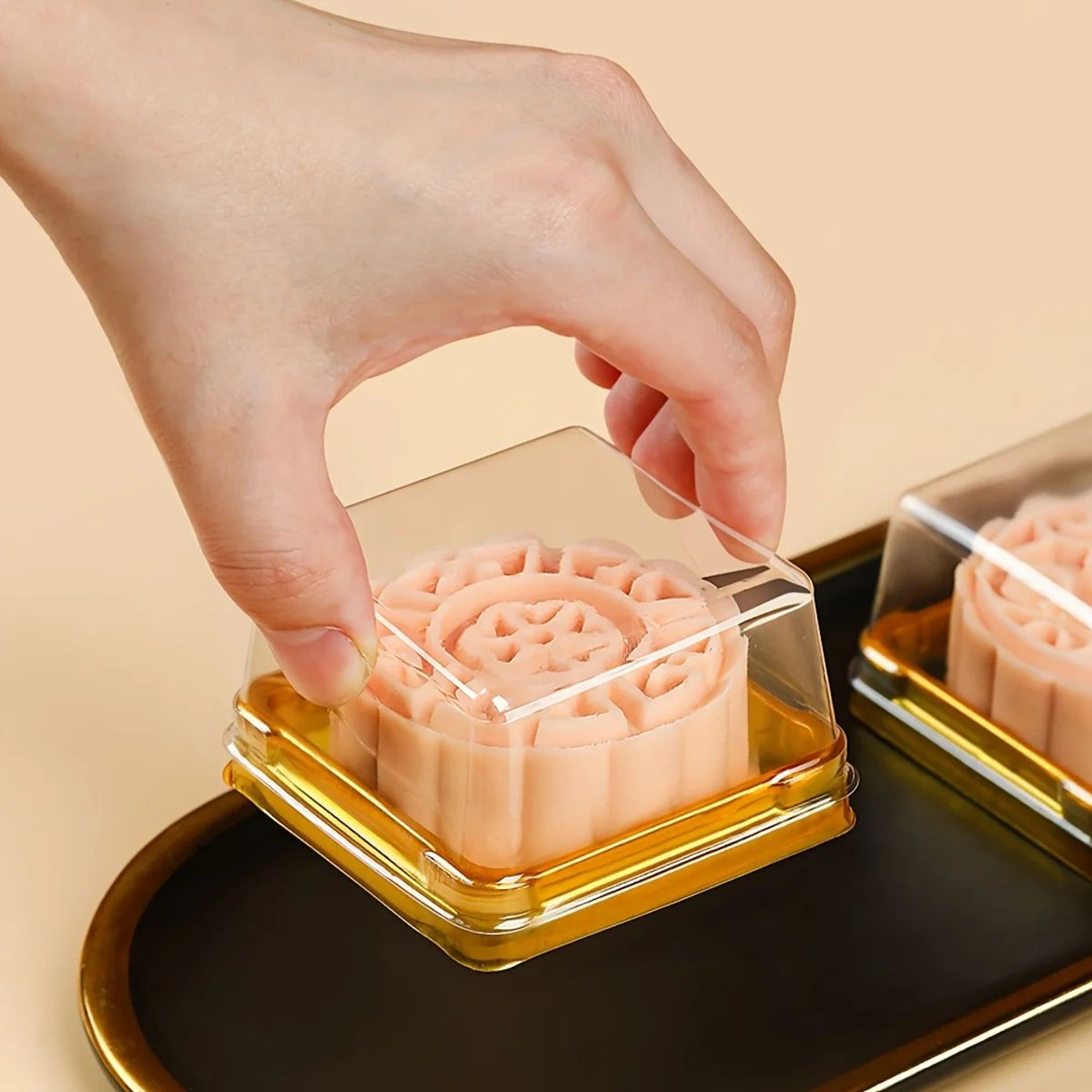 50 Piece Mini Clear Cake Boxes For Cupcakes Pastries And Party Gifts 4