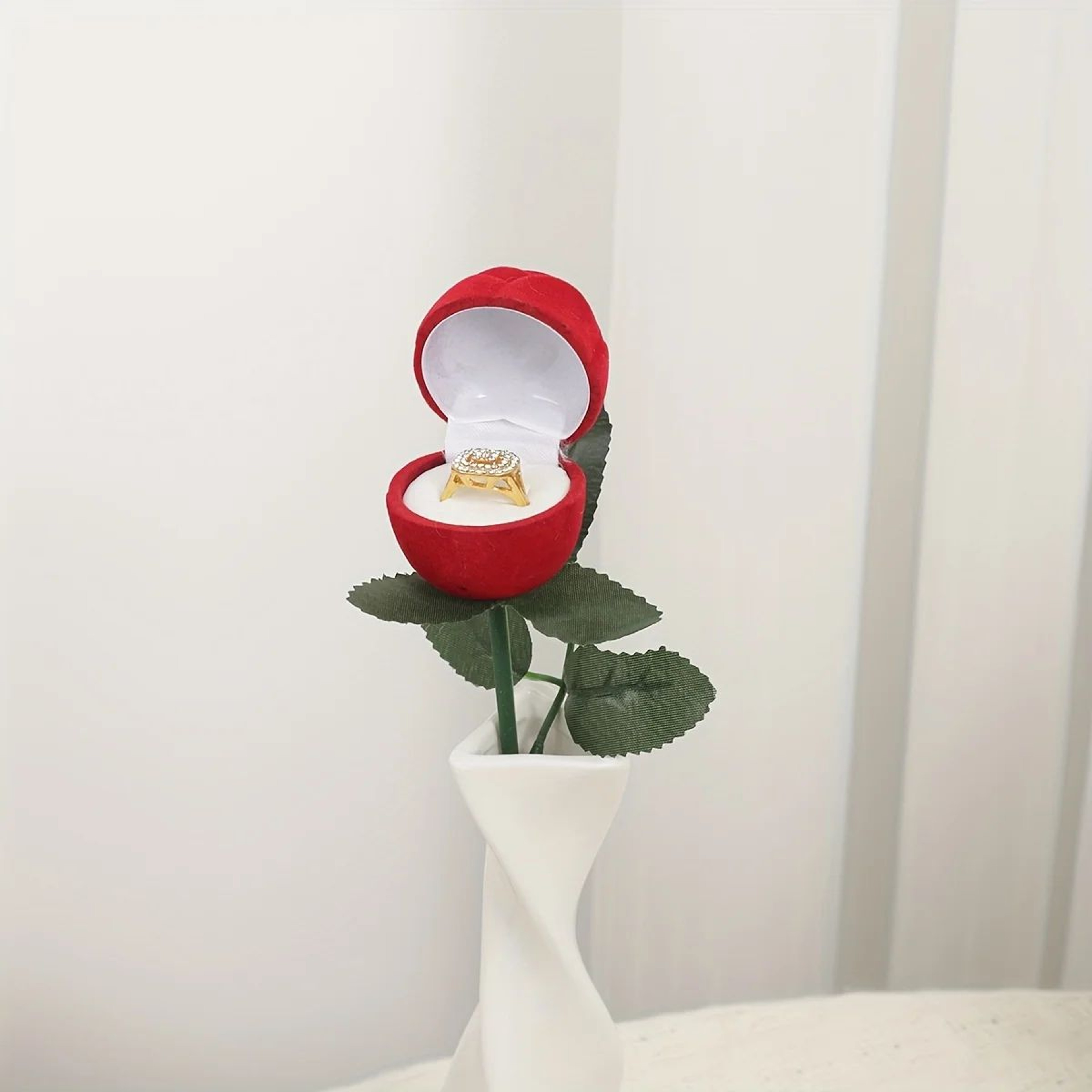 Romantic Rose Ring Box For Engagement Proposals And Wedding Gifts 2