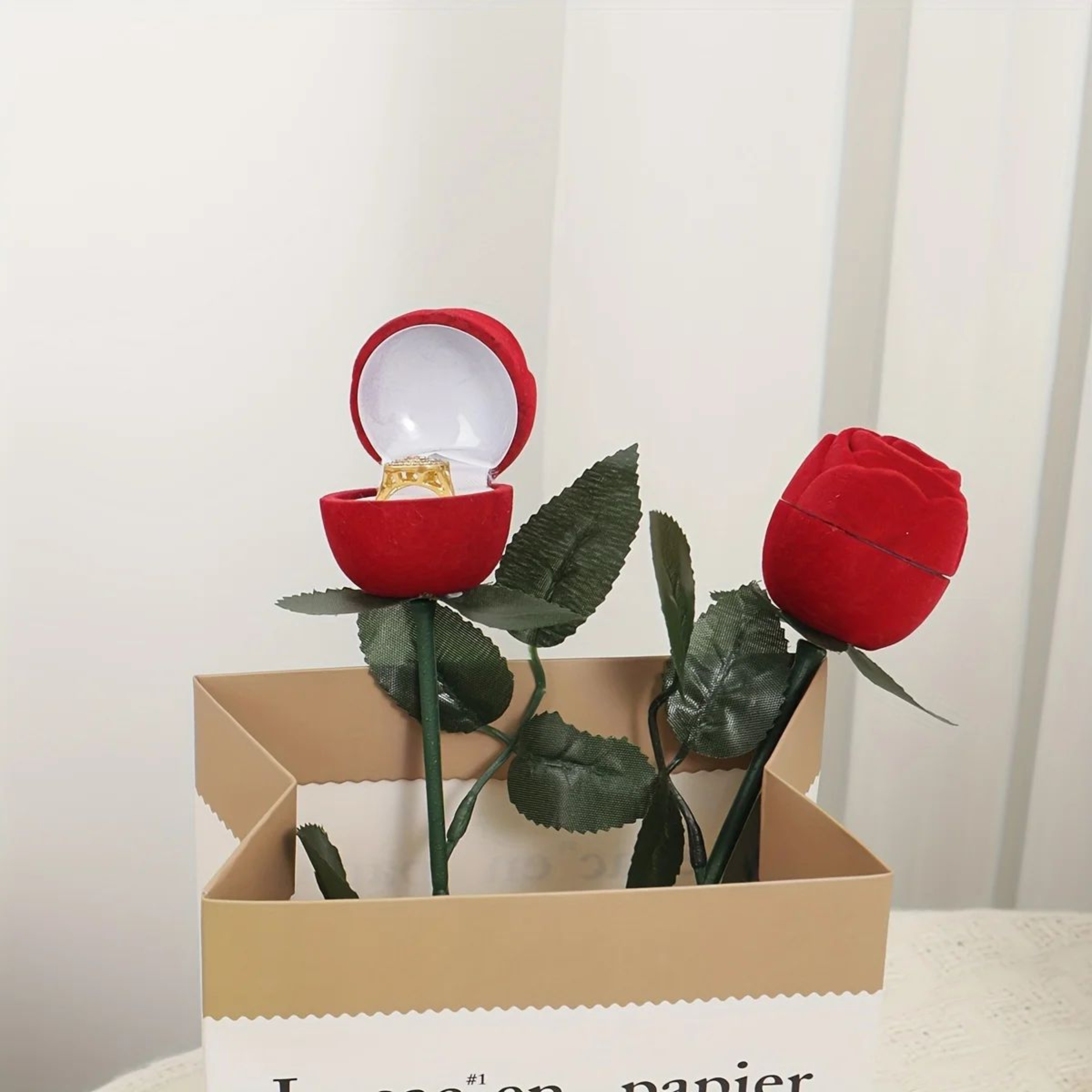 Romantic Rose Ring Box For Engagement Proposals And Wedding Gifts 1