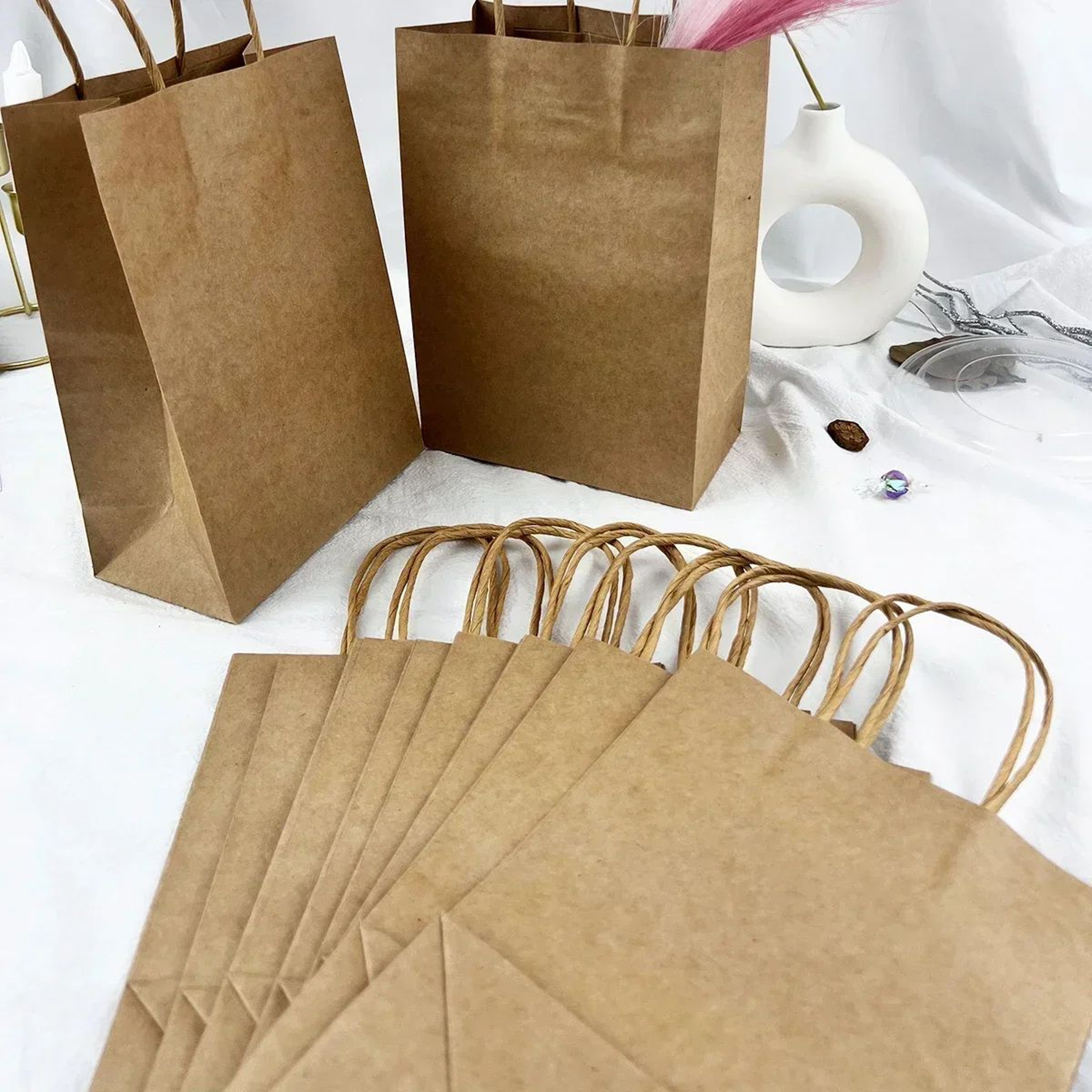 Kraft Paper Party Favor Bags For Birthday Gifts Candy And Shopping 3