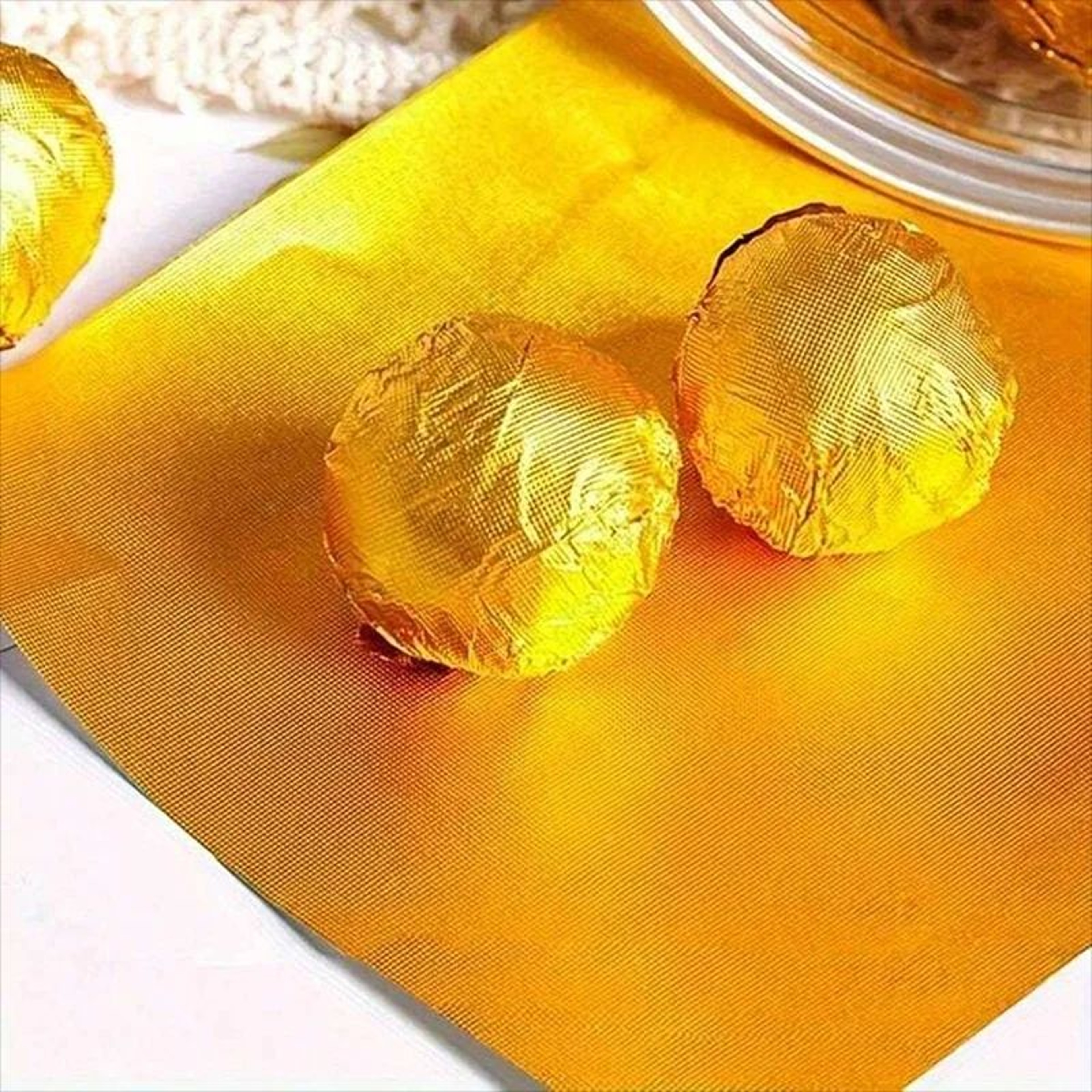 100 Piece Gold Foil Candy Wrapping Sheets For Chocolates And Wedding Favors 6