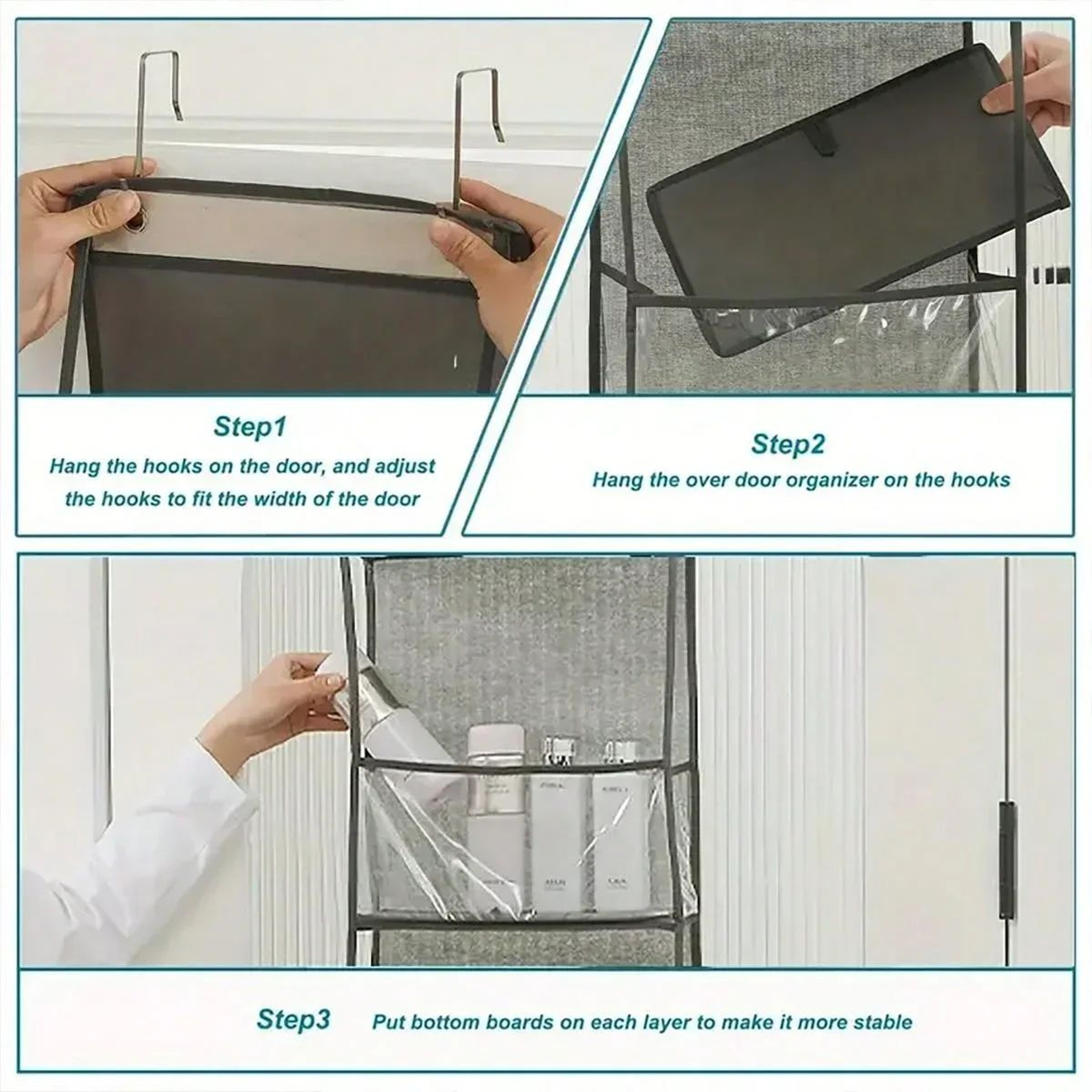 4 Or 6 Tier Hanging Fabric Door Organizer For Clothes And Toys 4