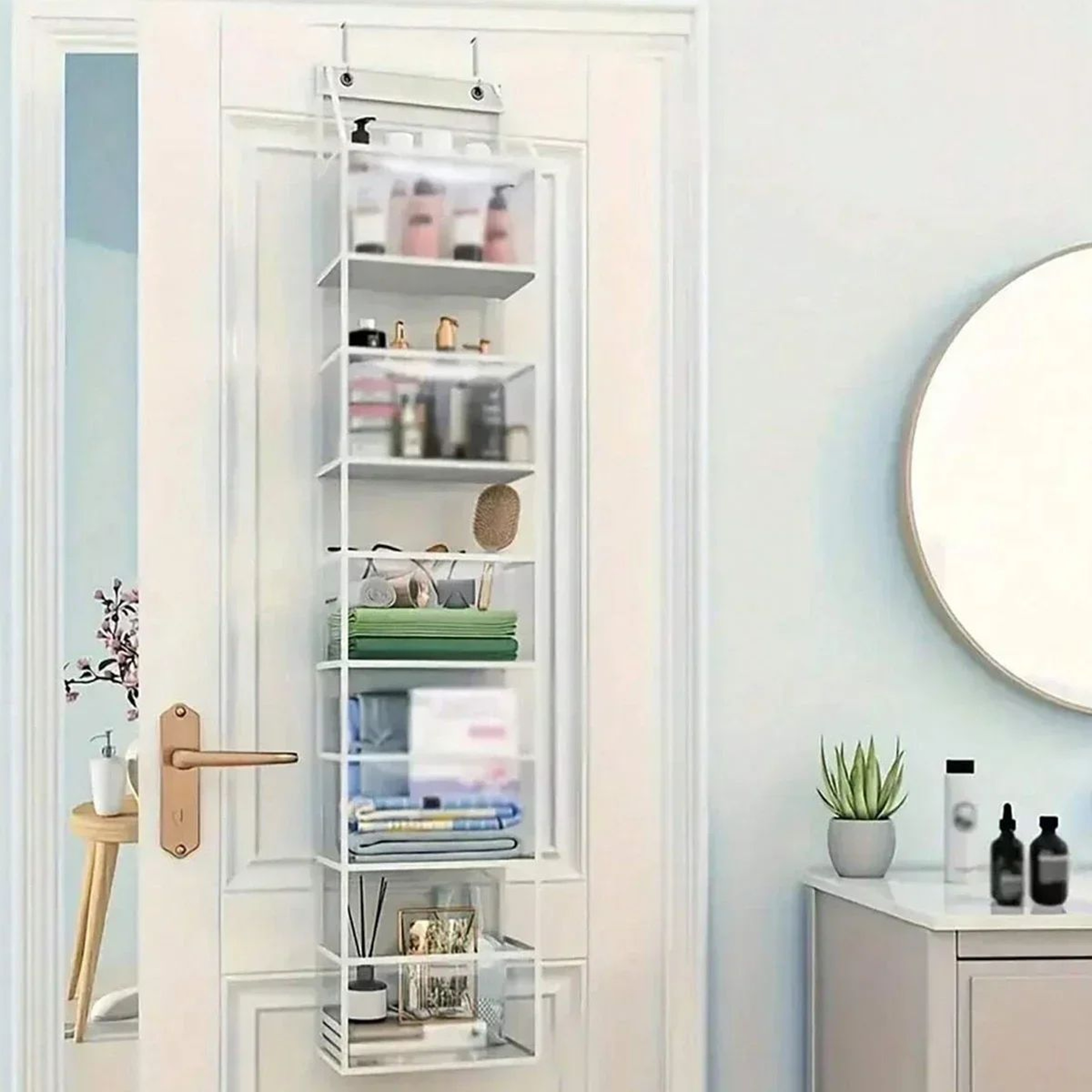 4 Or 6 Tier Hanging Fabric Door Organizer For Clothes And Toys 3