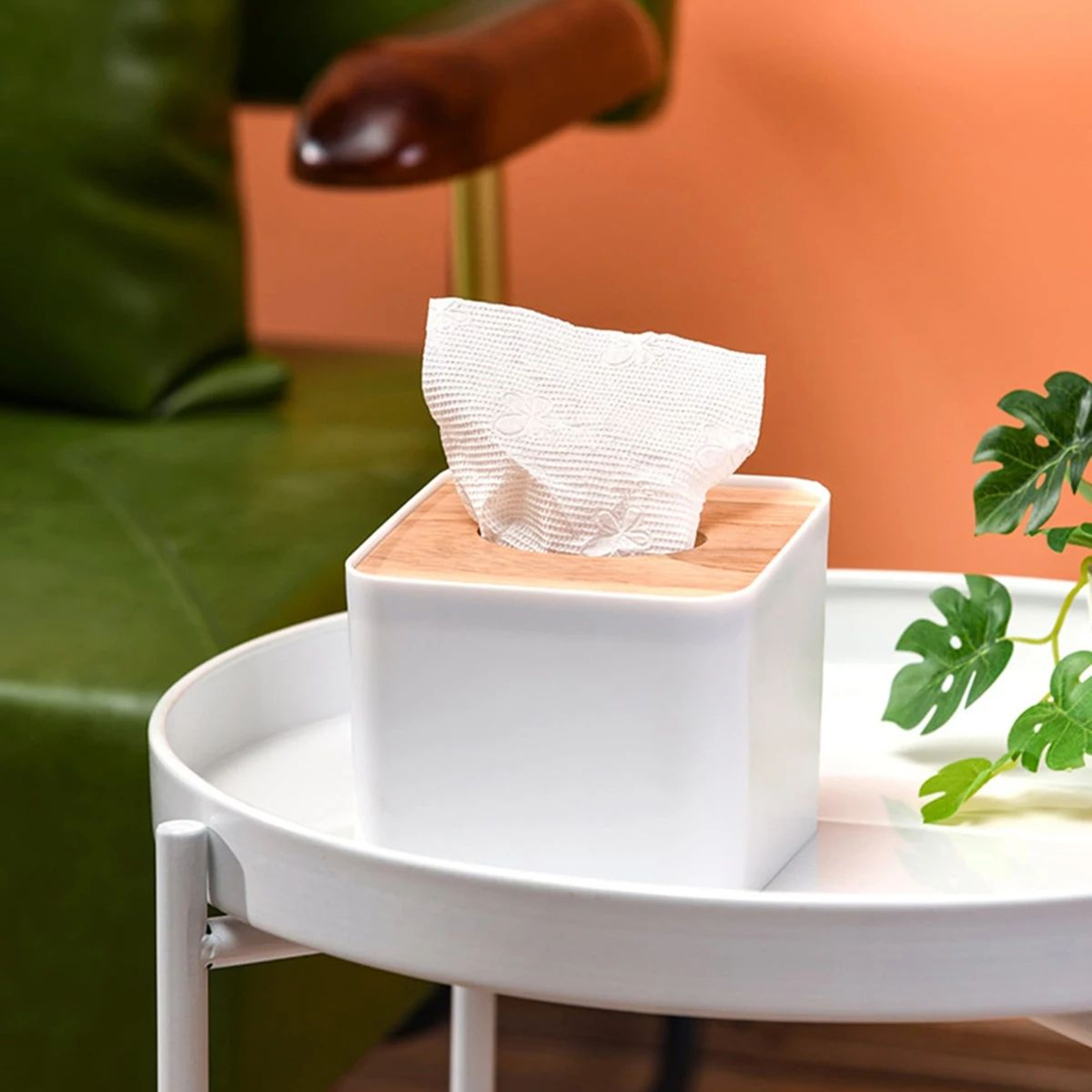 European Style Square Tissue Box With Cover For Home And Office 0