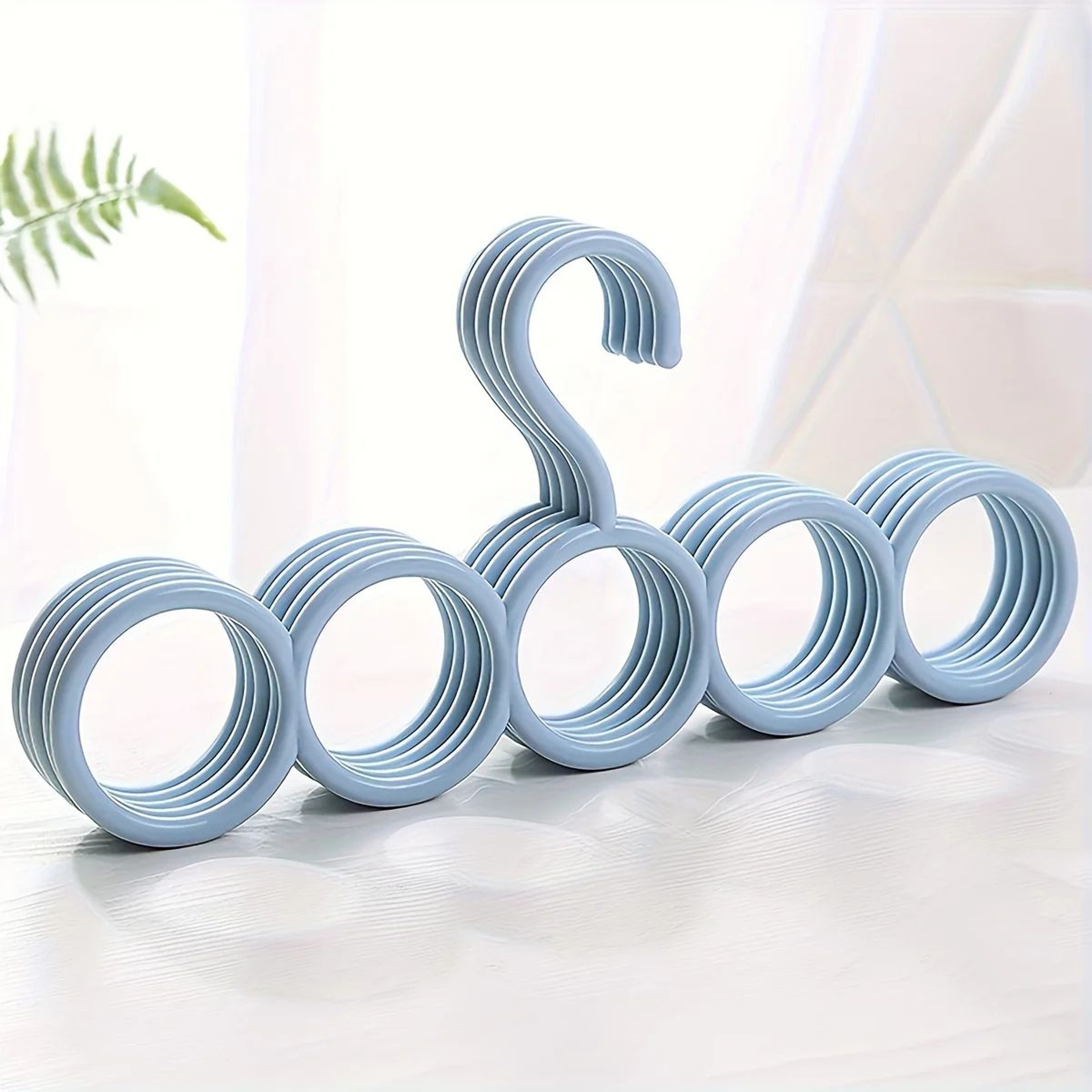 Five Ring Scarf And Clothing Storage Hanger For Closet Organization 0