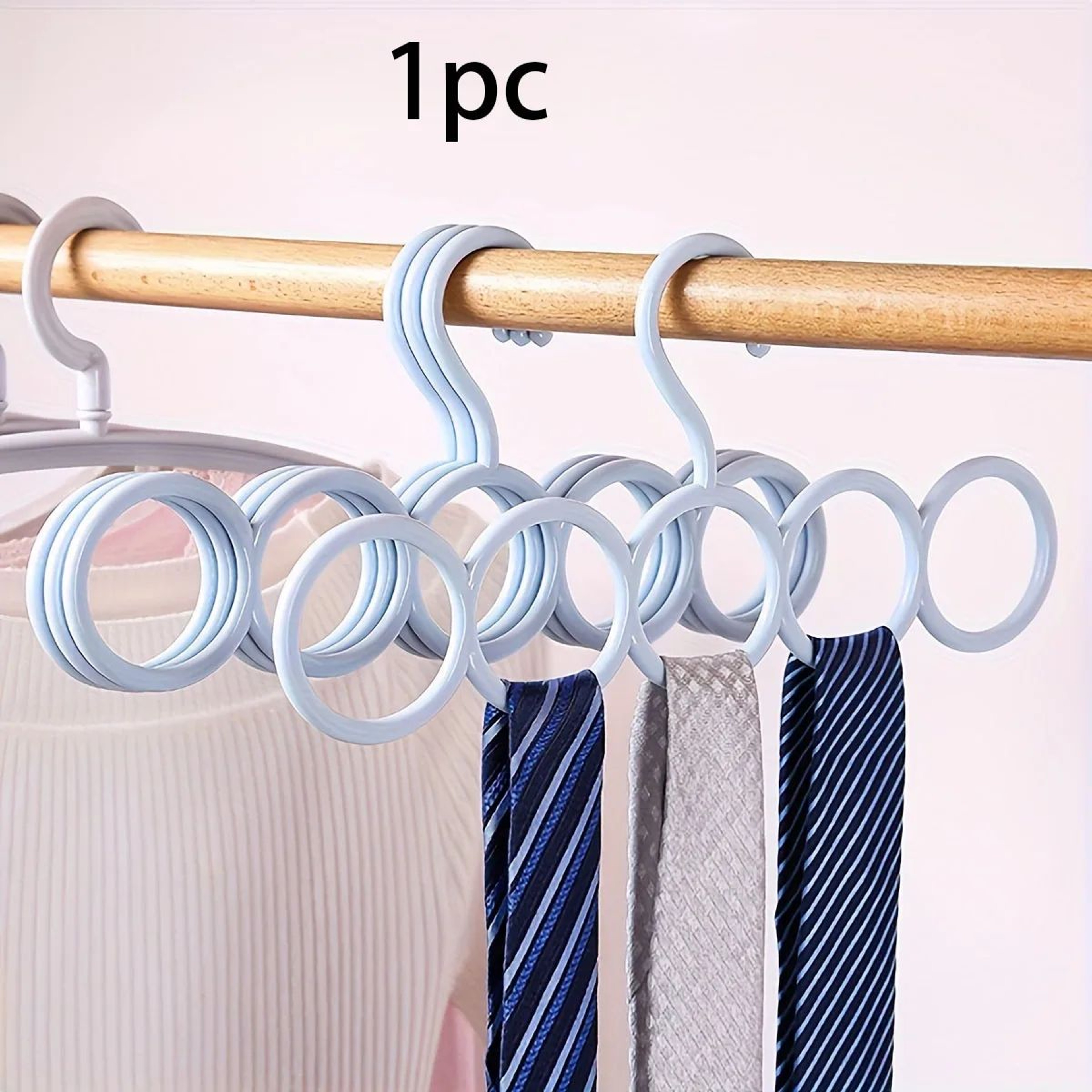 Five Ring Scarf And Clothing Storage Hanger For Closet Organization 5