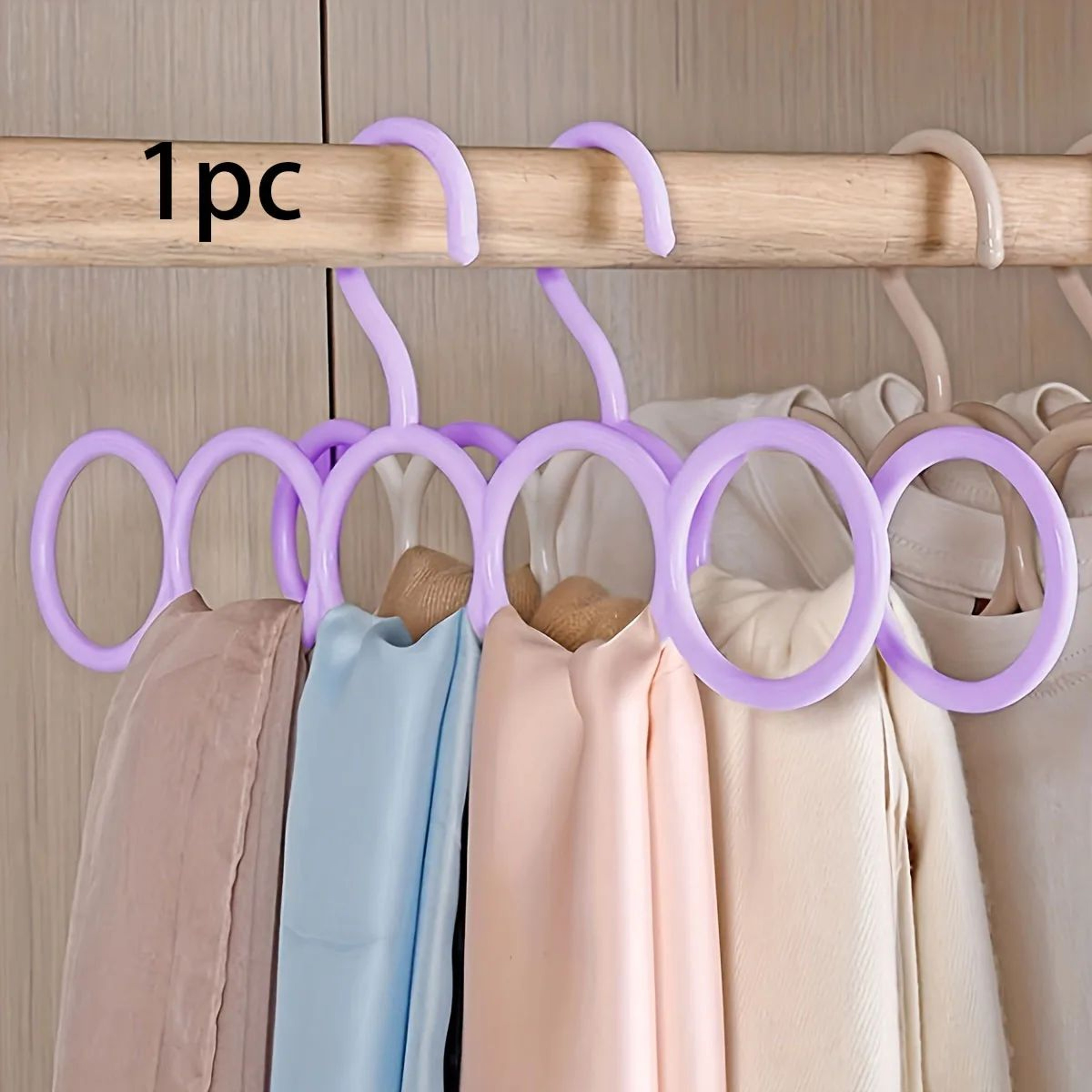Five Ring Scarf And Clothing Storage Hanger For Closet Organization 13