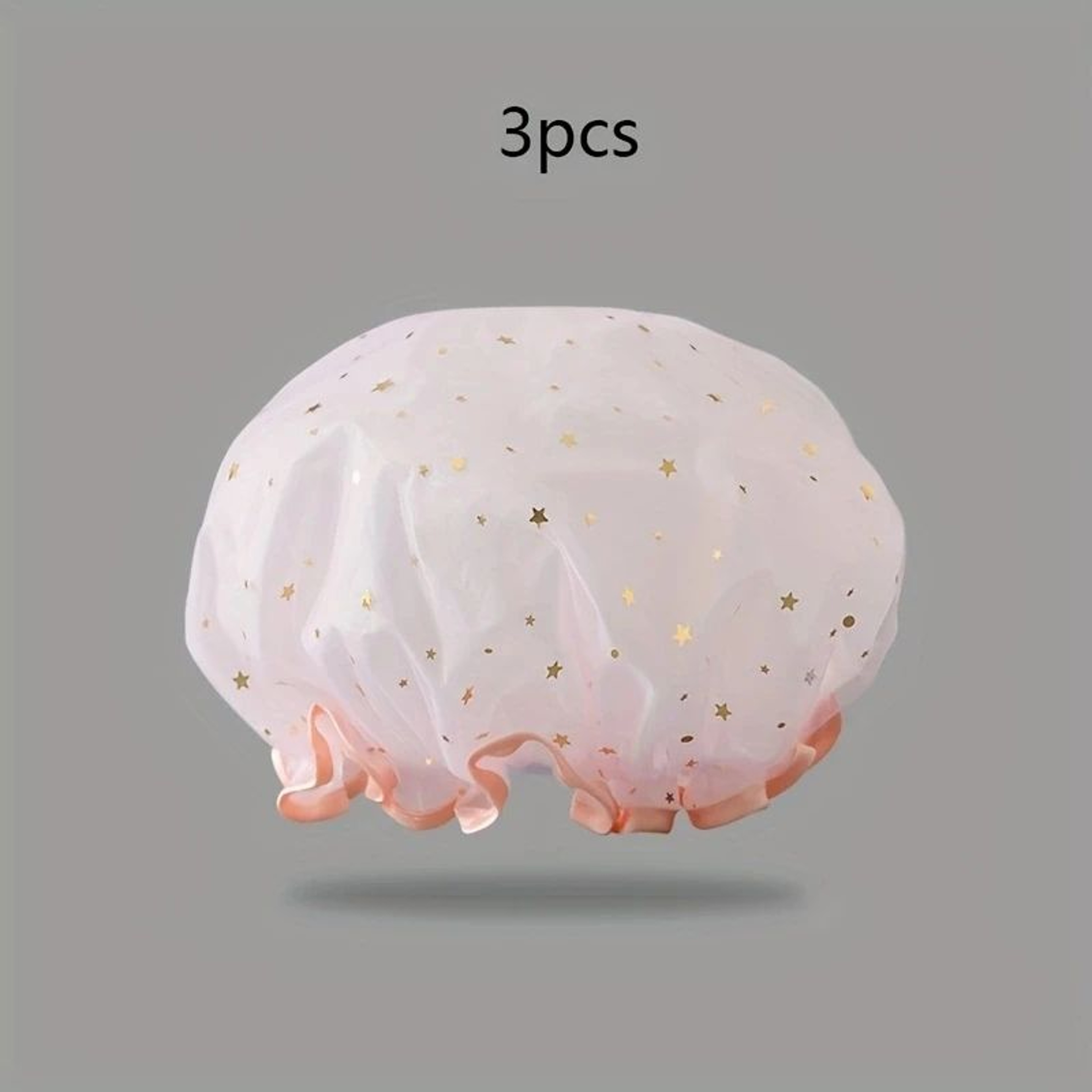 Large Reusable Waterproof Shower Cap With Elastic Band For Women 11