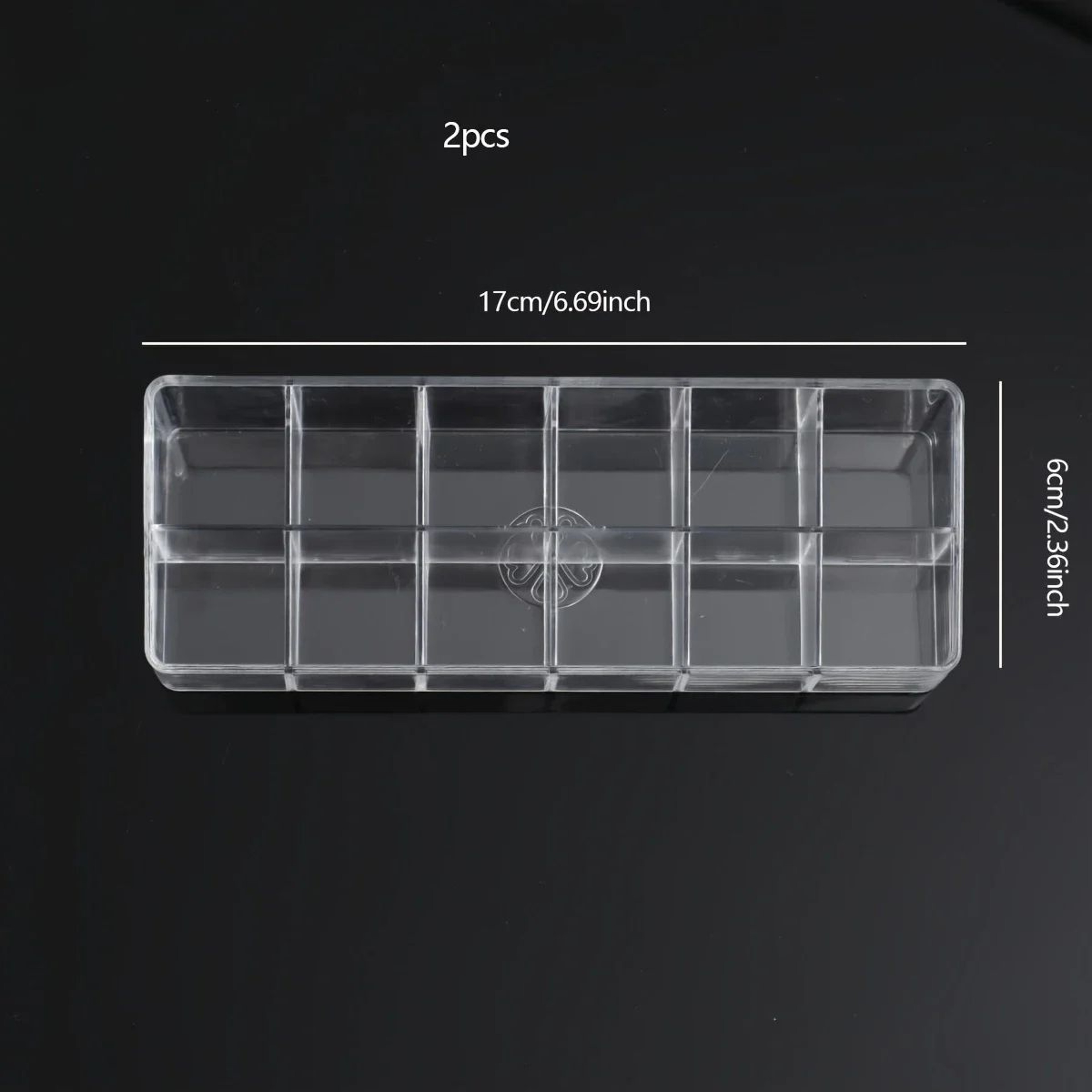 Clear 12 Compartment Lipstick Organizer And Makeup Display Stand 3