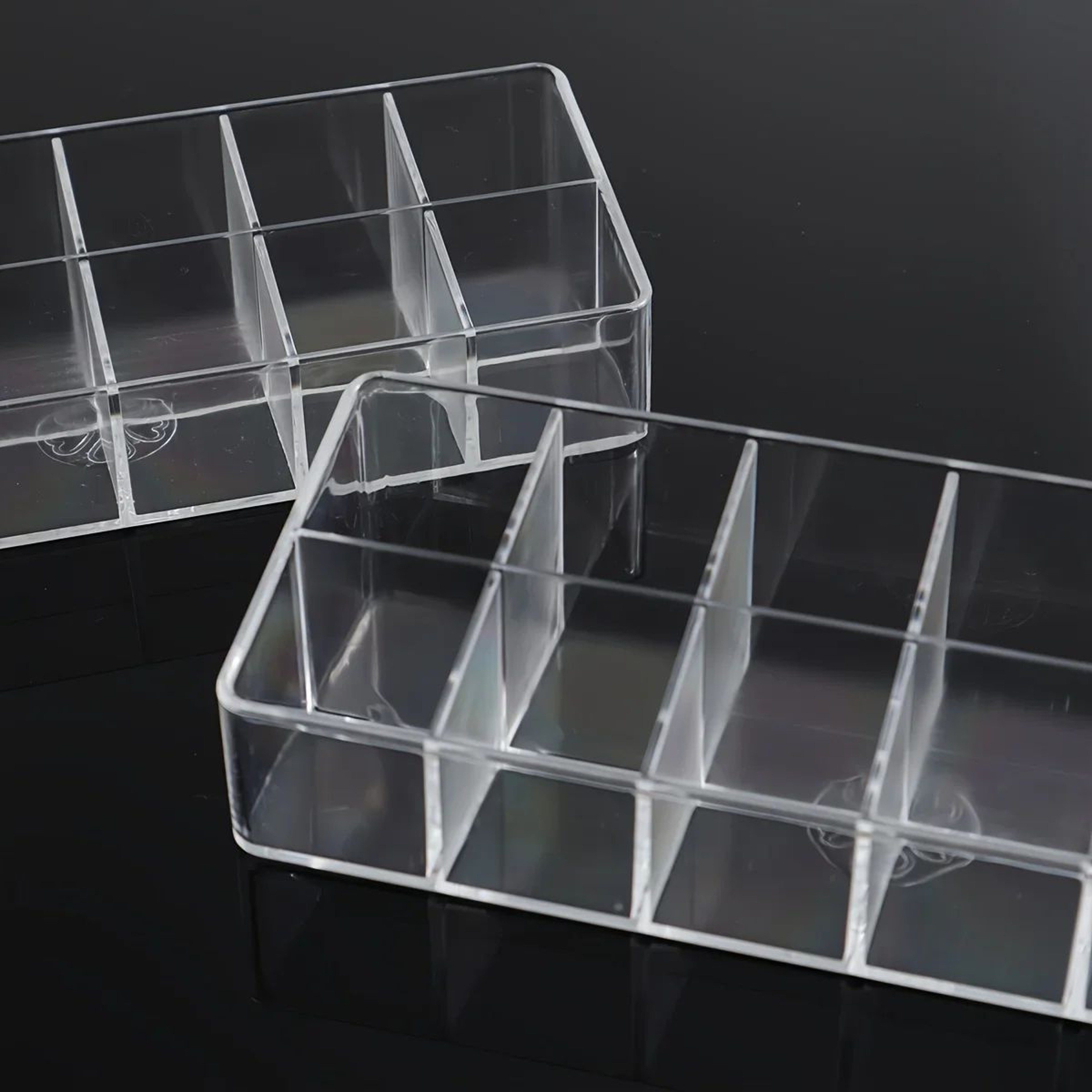 Clear 12 Compartment Lipstick Organizer And Makeup Display Stand 5