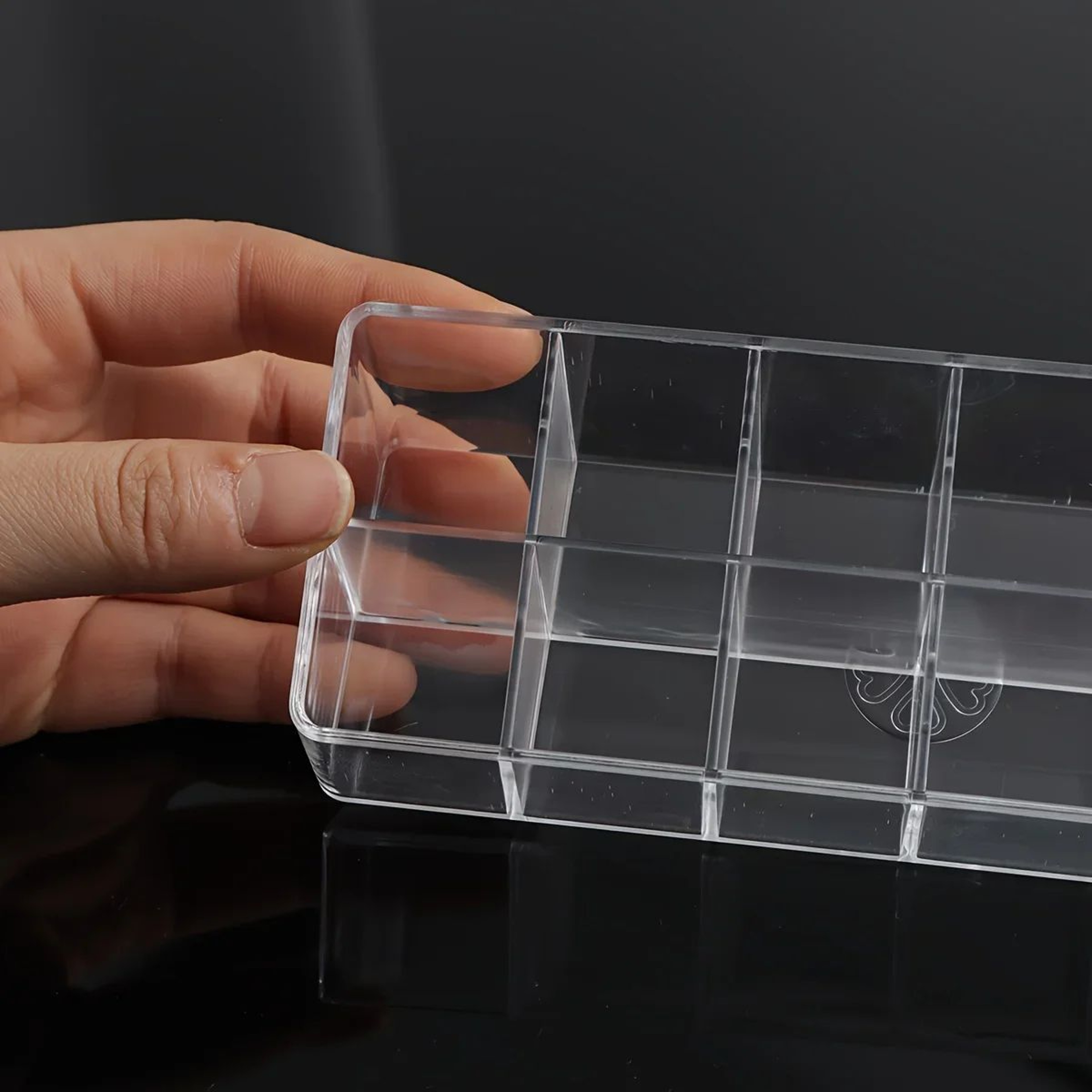 Clear 12 Compartment Lipstick Organizer And Makeup Display Stand 4