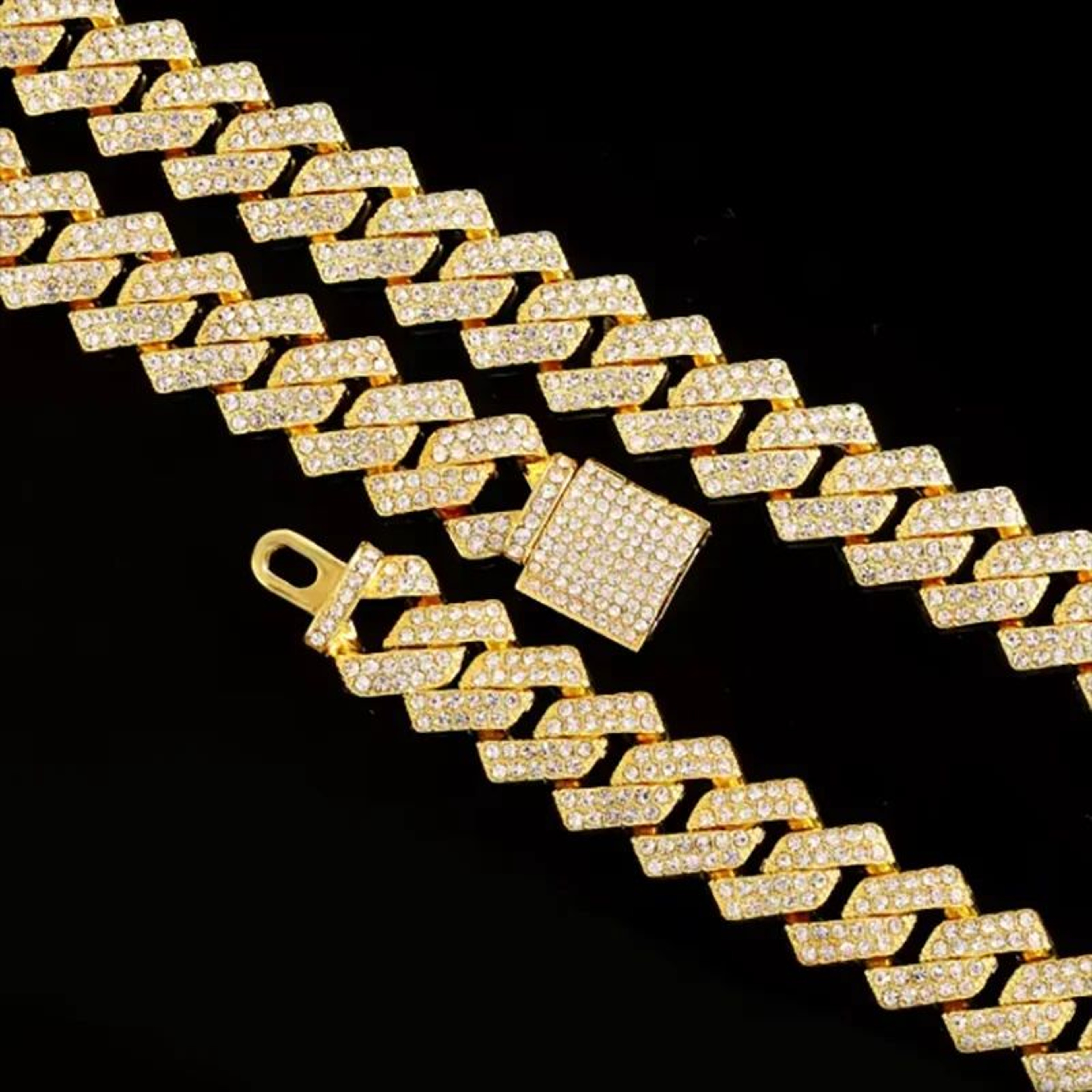 16mm Iced Out Miami Cuban Link Necklace And Bracelet Set 2
