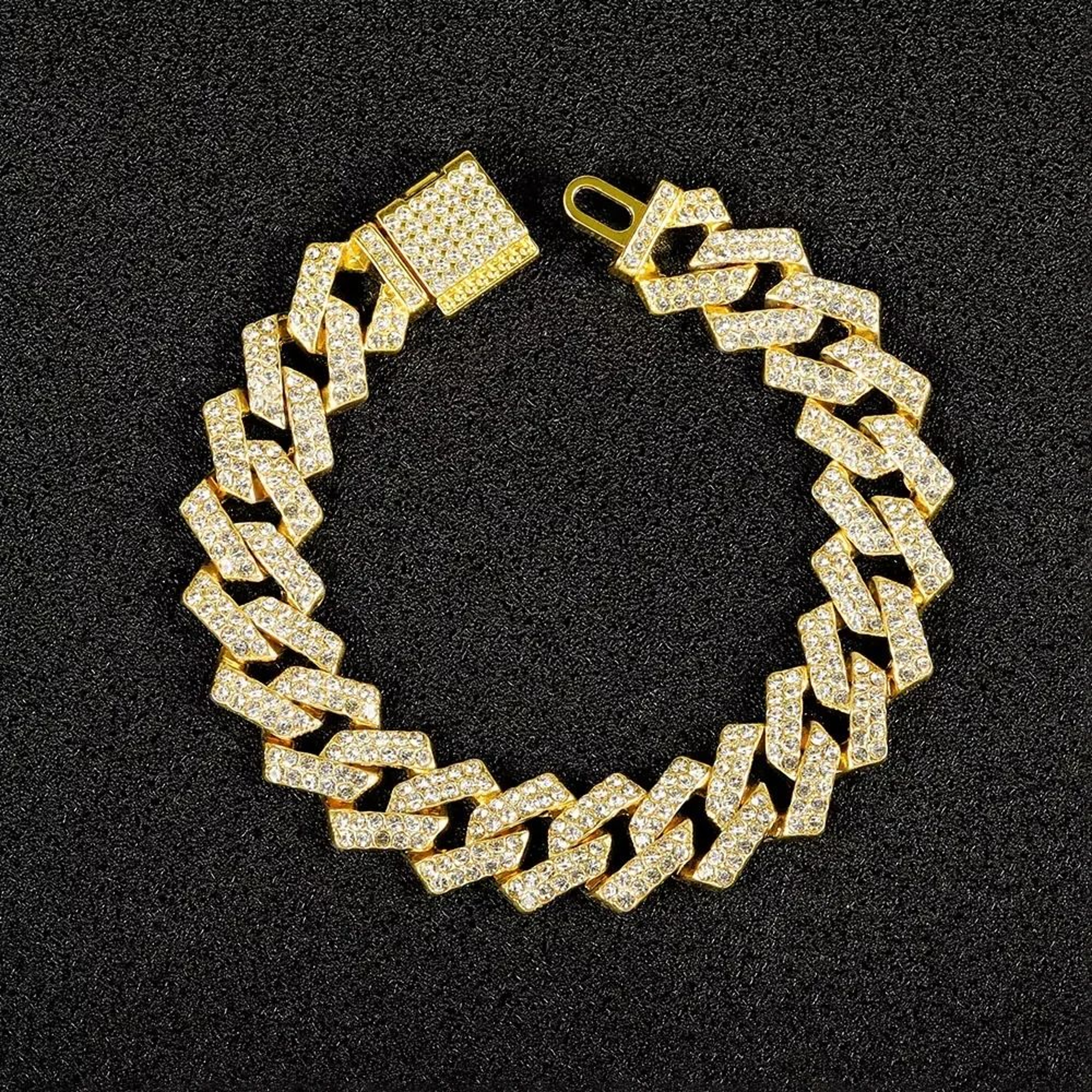 16mm Iced Out Miami Cuban Link Necklace And Bracelet Set 11