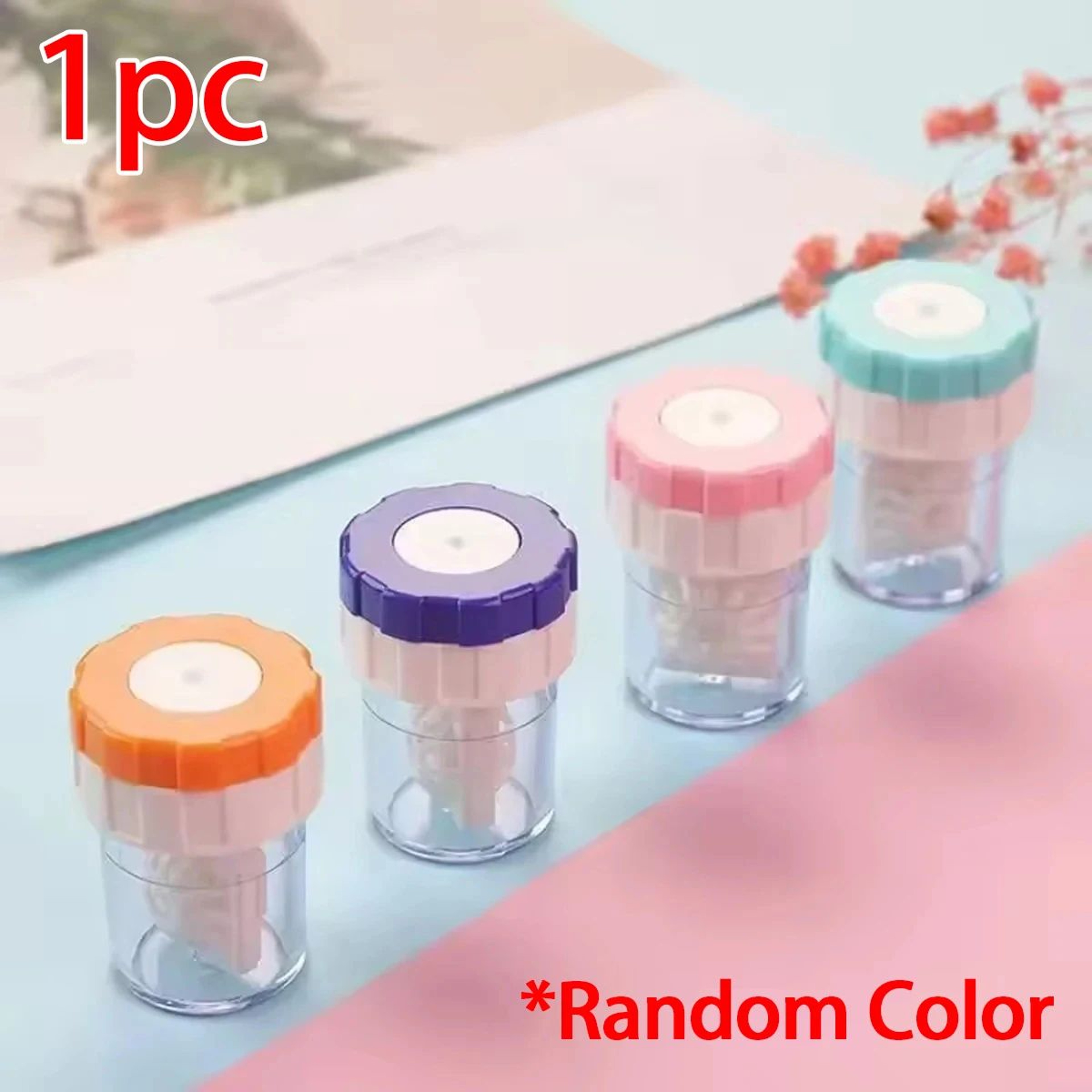 Portable Manual Rotary Contact Lens Cleaning And Storage Container 5