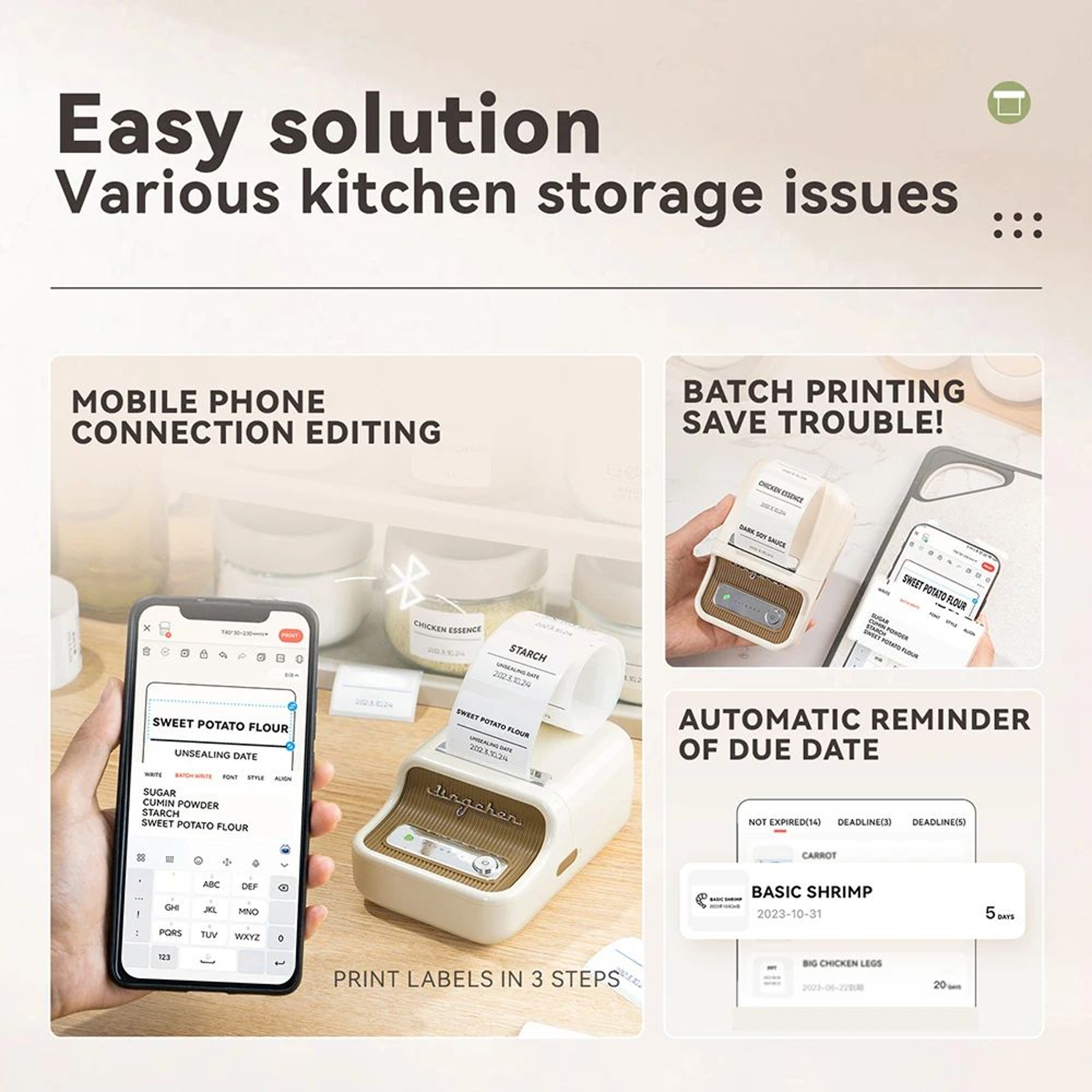 NIIMBOT B1 B21 Bluetooth Label Maker With Freezer Labels For Food Storage 2