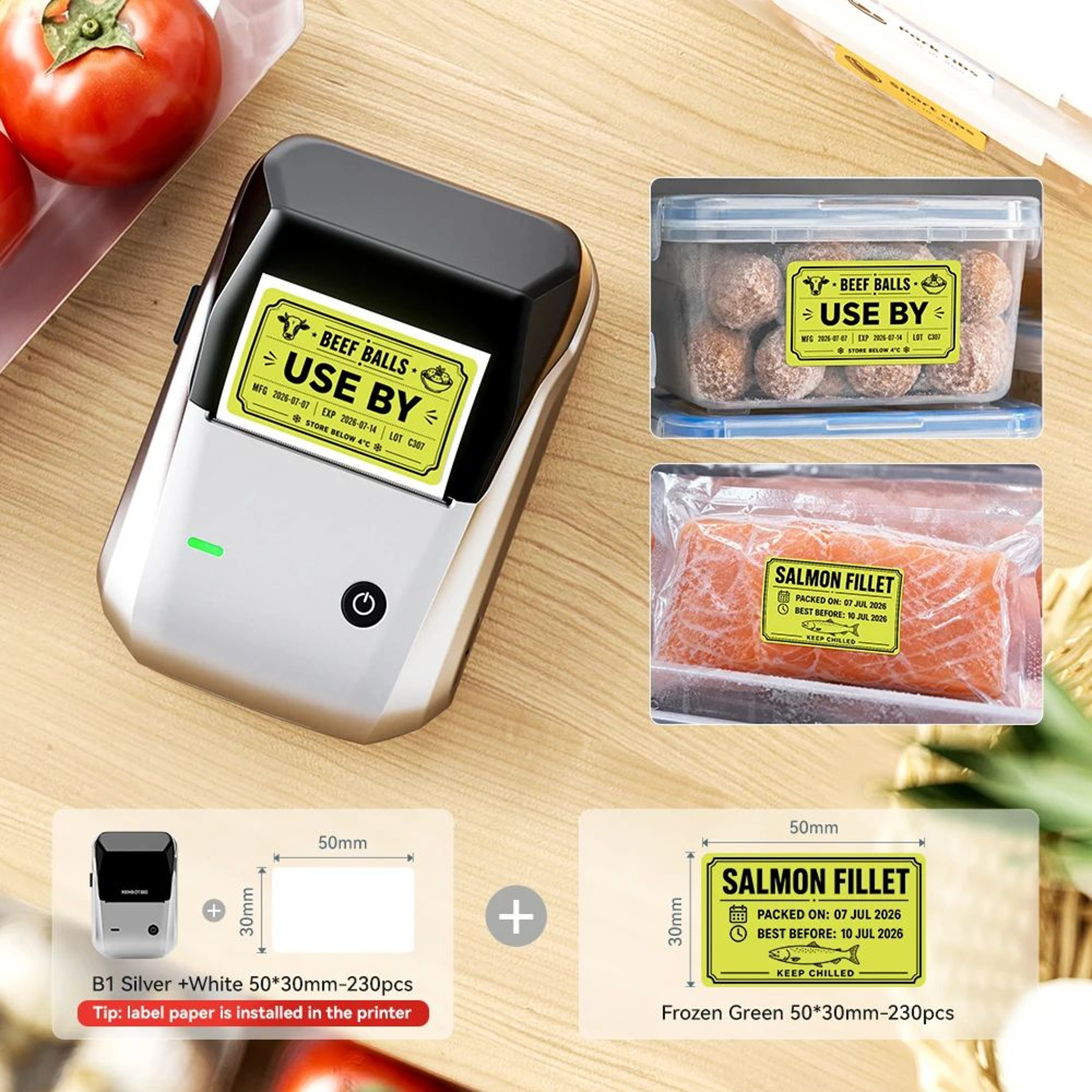 NIIMBOT B1 B21 Bluetooth Label Maker With Freezer Labels For Food Storage 16