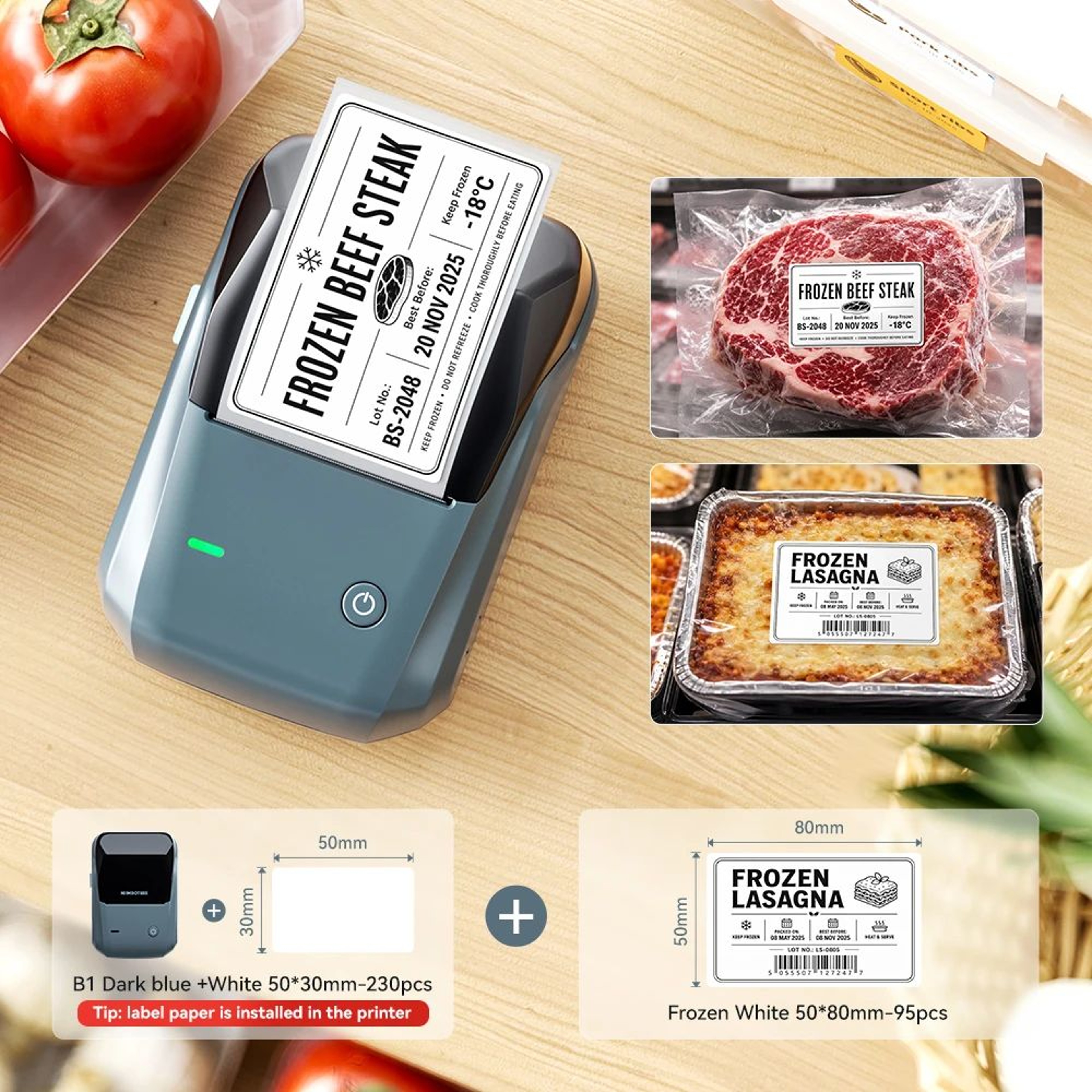 NIIMBOT B1 B21 Bluetooth Label Maker With Freezer Labels For Food Storage 13