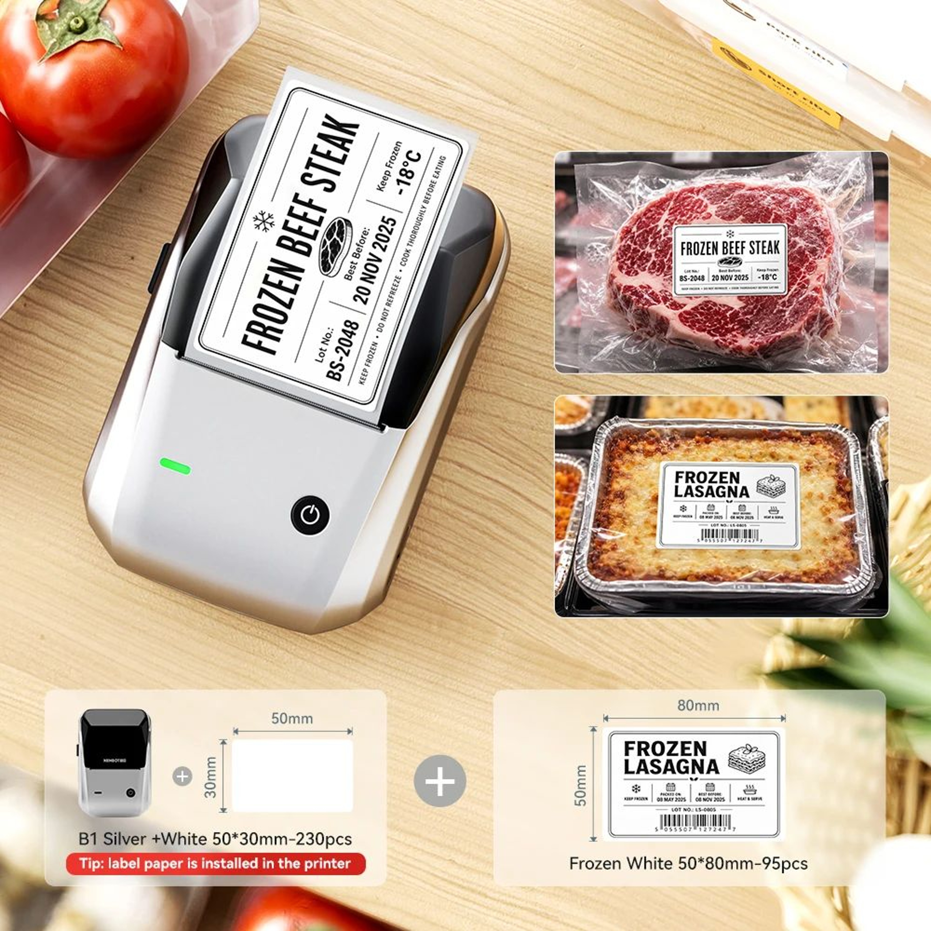 NIIMBOT B1 B21 Bluetooth Label Maker With Freezer Labels For Food Storage 17