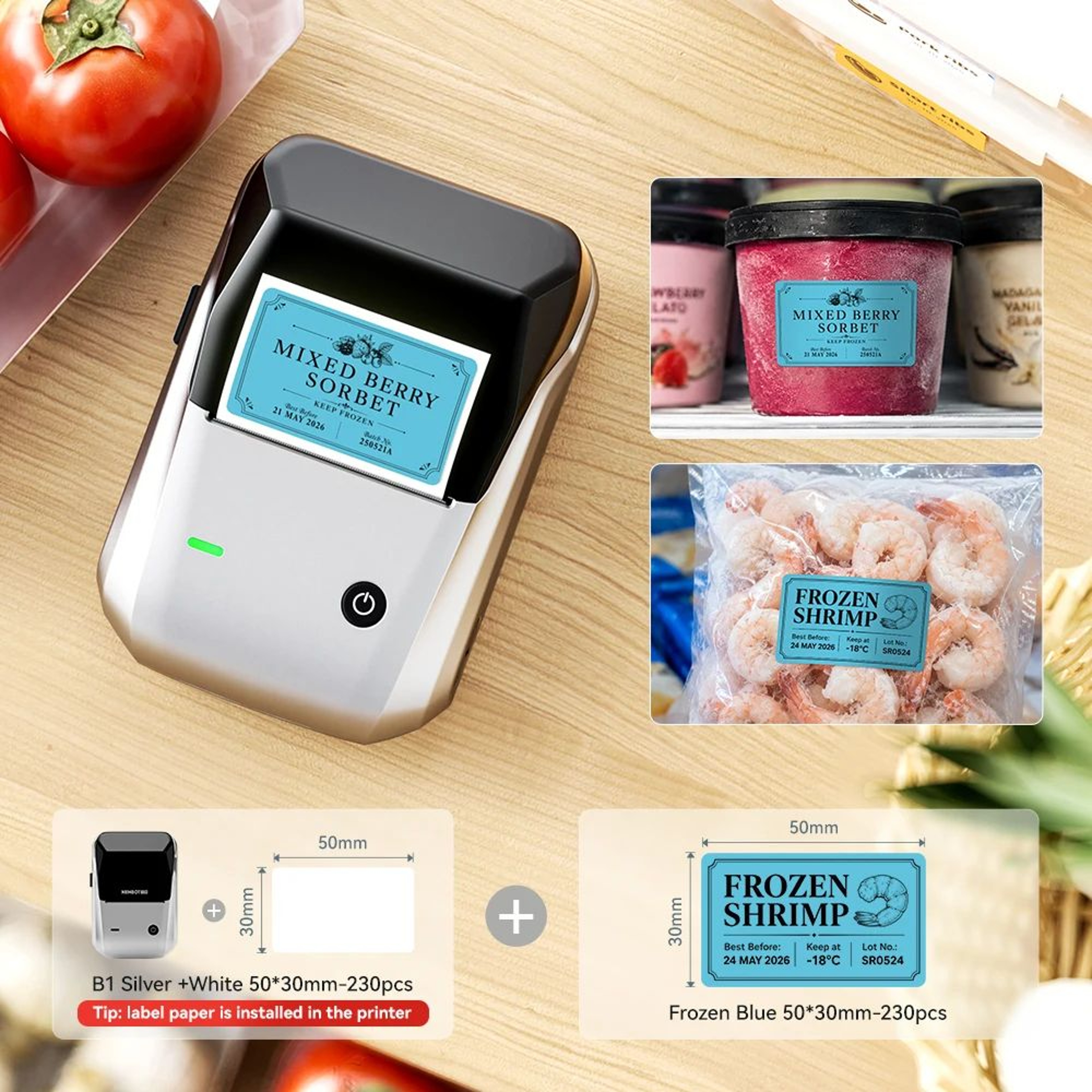 NIIMBOT B1 B21 Bluetooth Label Maker With Freezer Labels For Food Storage 15