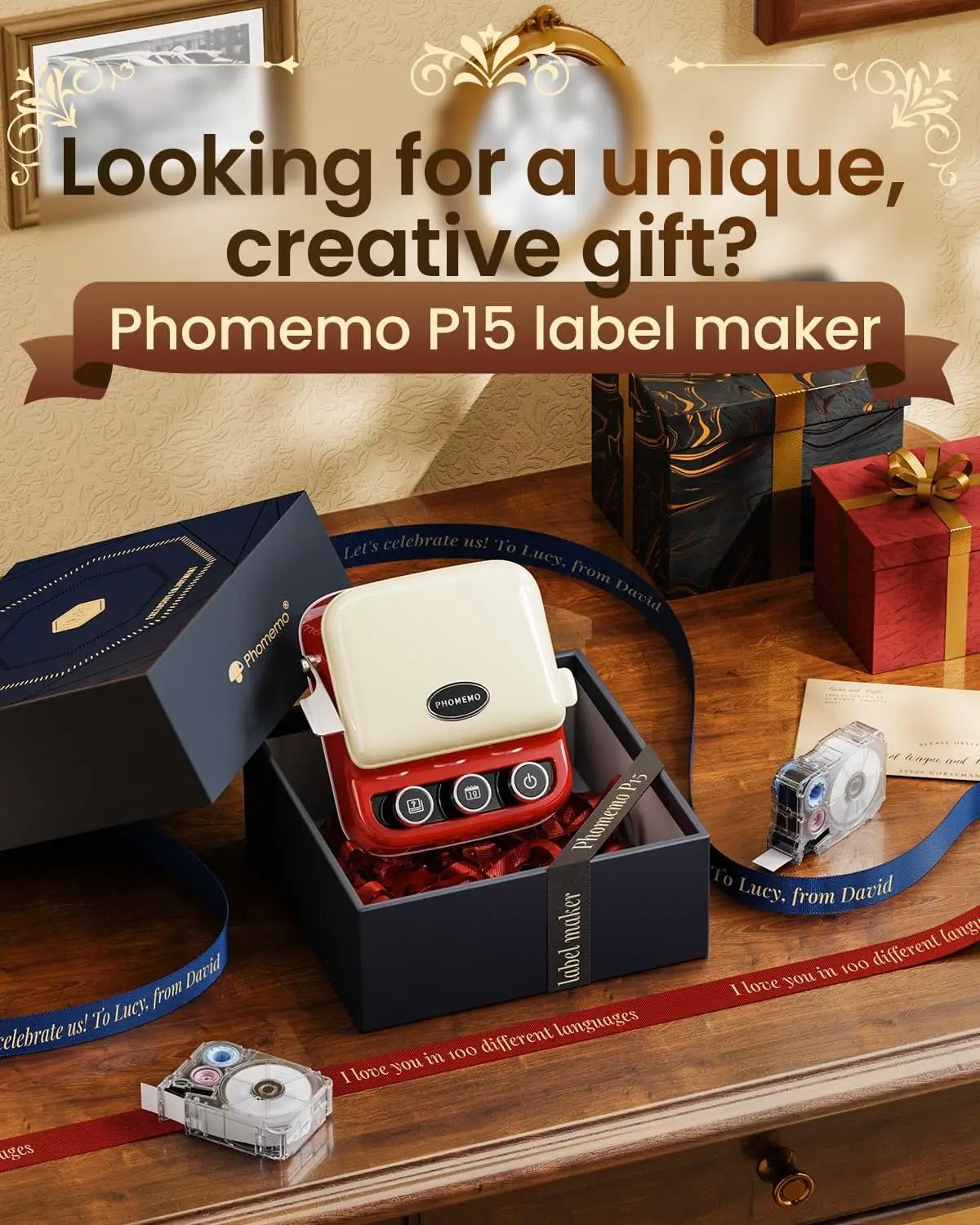 Phomemo P15 Mini Bluetooth Ribbon Label Maker For Gifts And Weddings 2