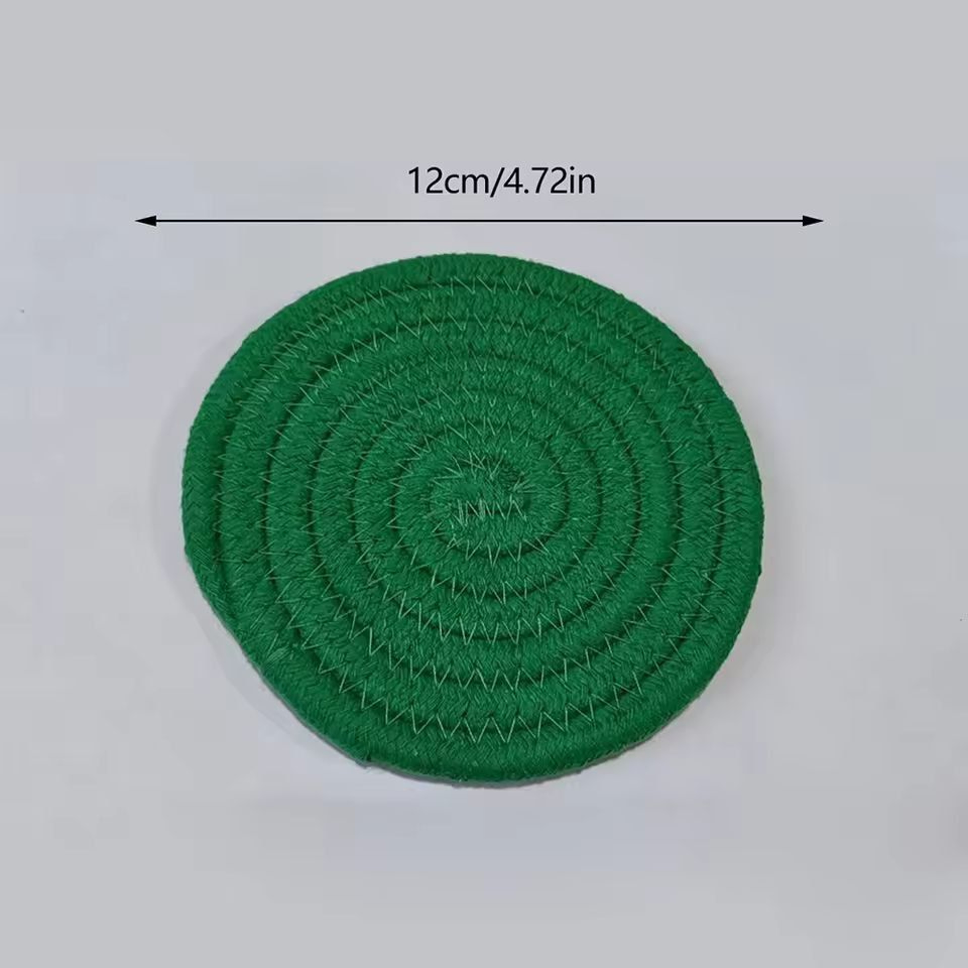 SilkWeave Round Cotton Cup Mat  12 Cm Stylish Tabletop Coaster  HeatProtection Pot Holder 16