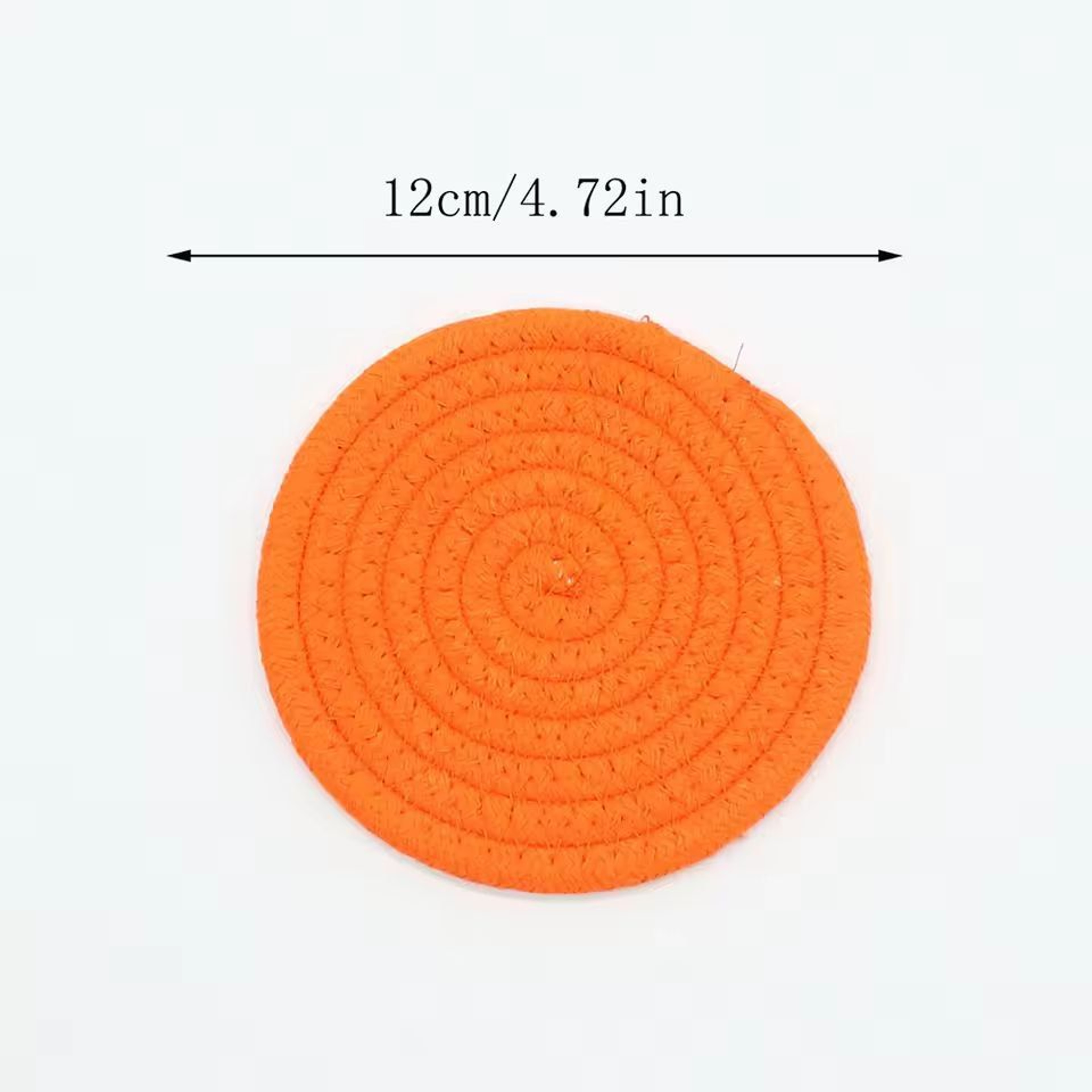 SilkWeave Round Cotton Cup Mat  12 Cm Stylish Tabletop Coaster  HeatProtection Pot Holder 17
