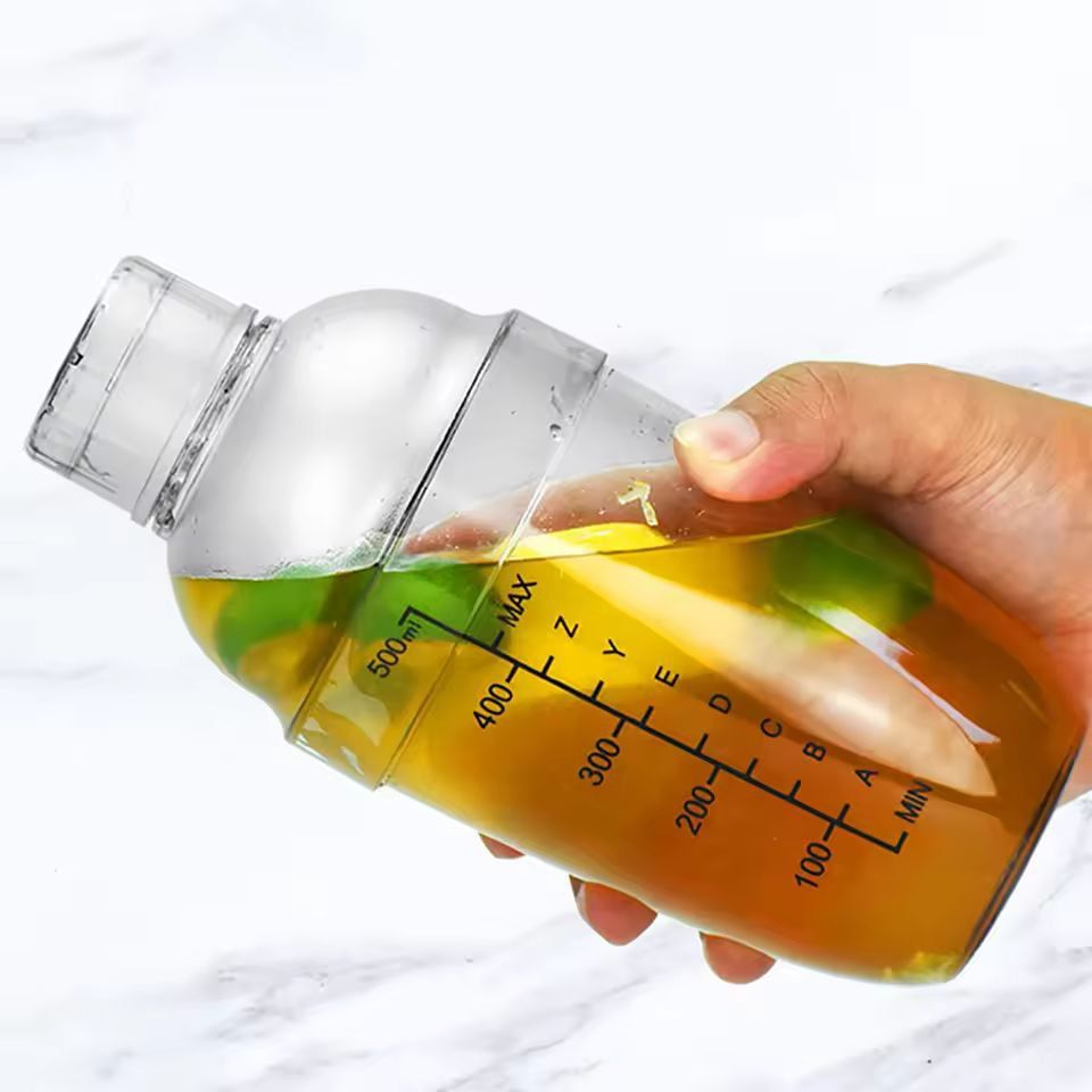 BaristaStyle Drink Mixer  Premium Plastic Cocktail Shaker With Measuring Scales 3501000 Ml 0