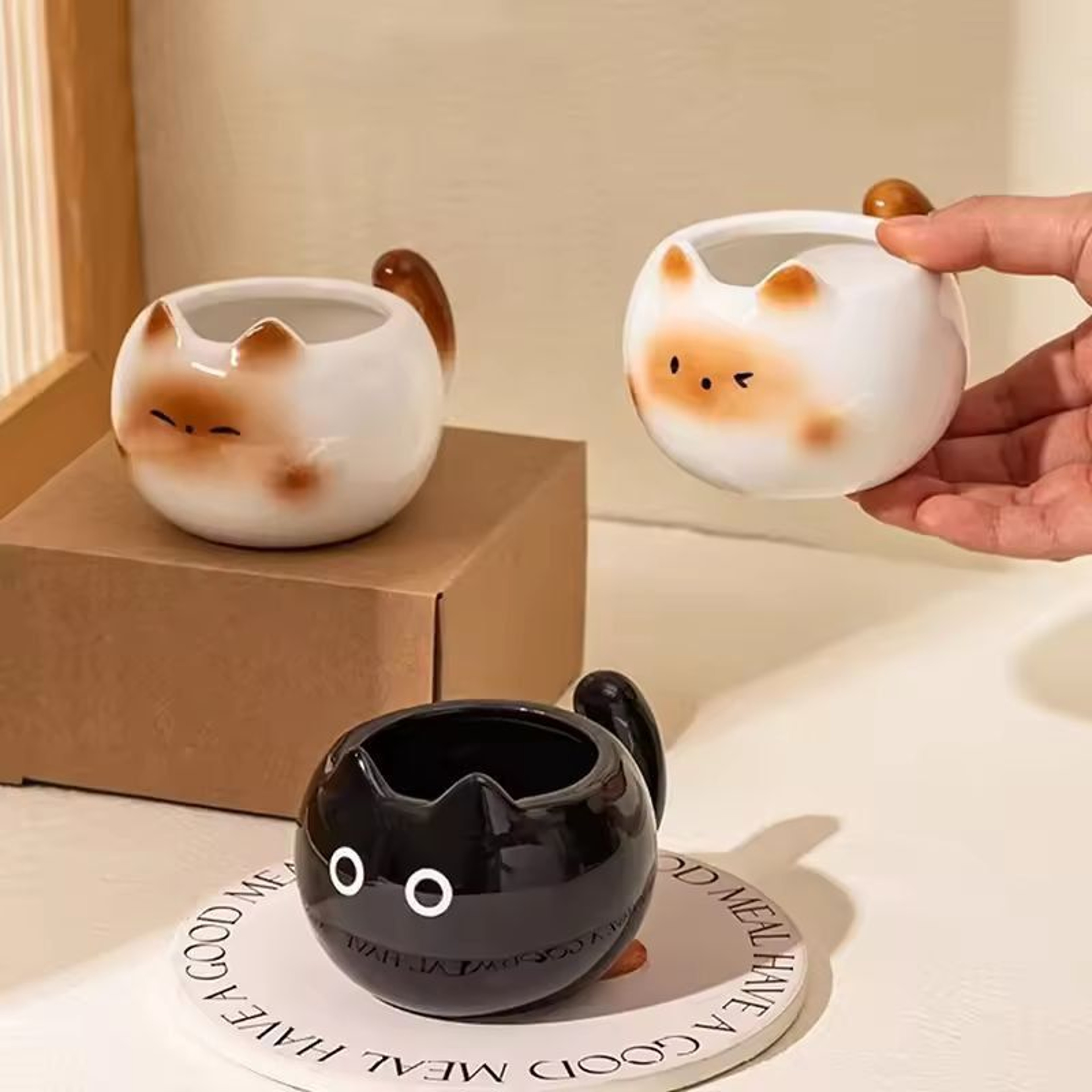 Siamese Cat Mug  Cute Ceramic Latte Cup  GiftReady Coffee Cup 0