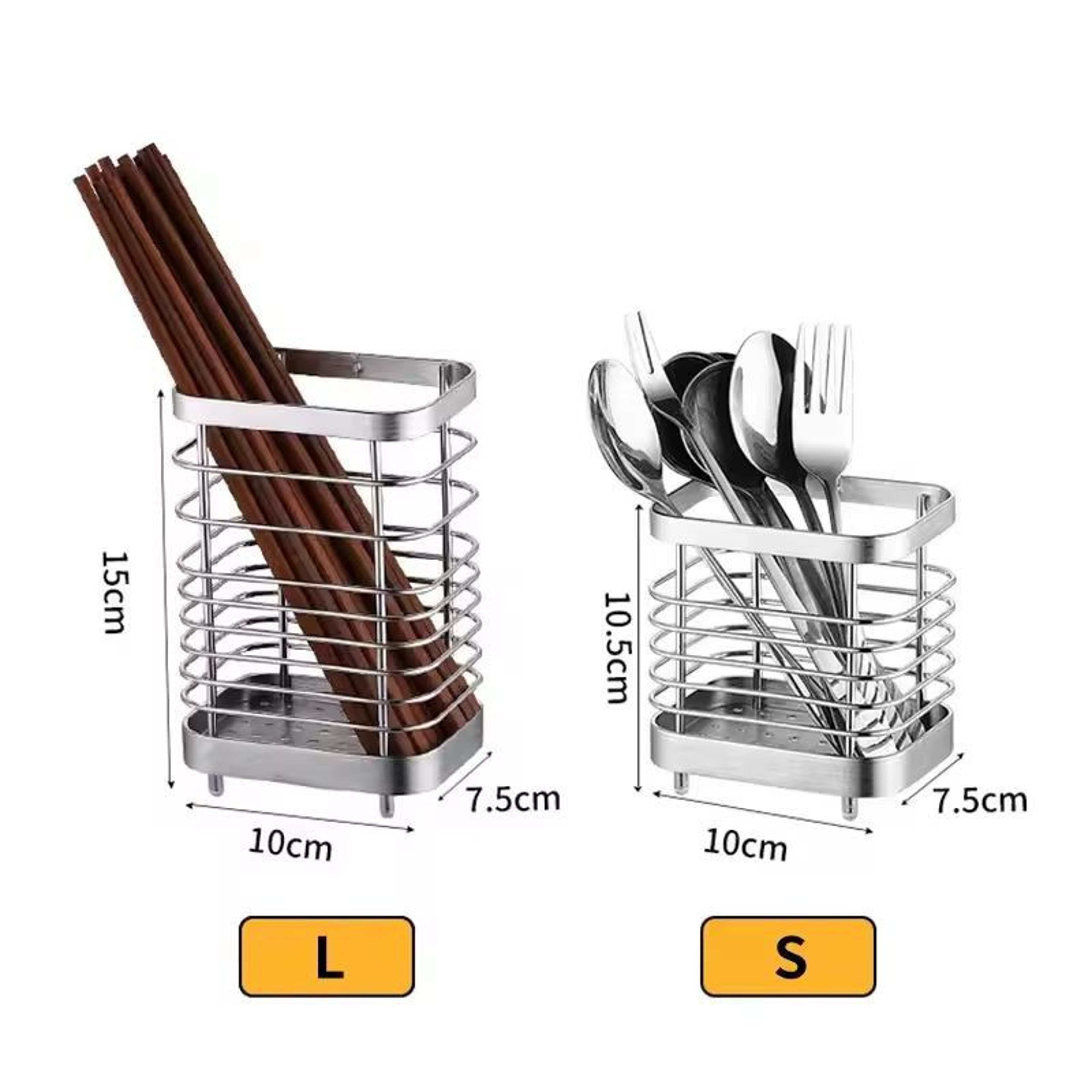 Stainless Steel Hanging Kitchen Cutlery Organizer Rack 5