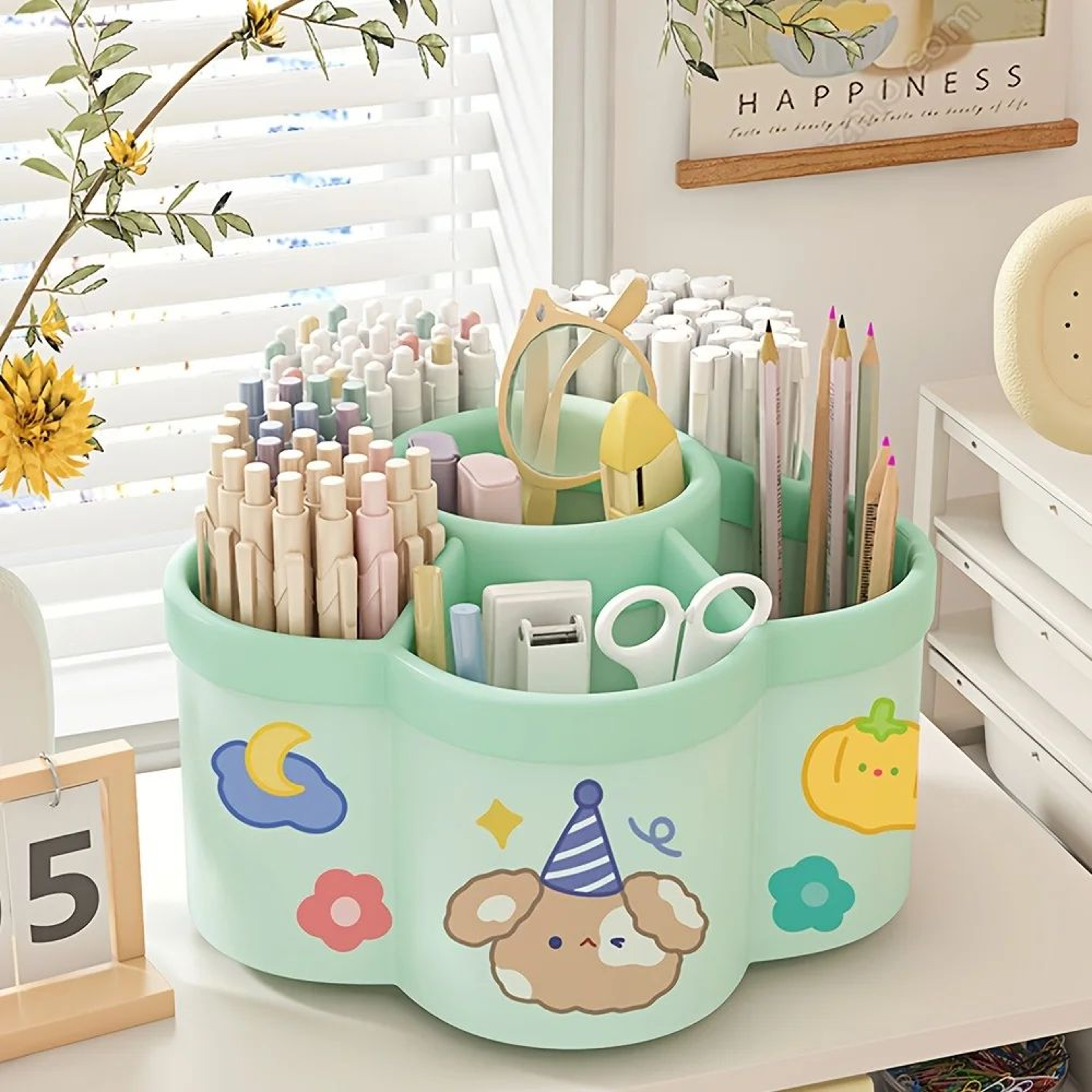 360 Rotating Desk Organizer  Smart Desk Storage Caddy For Effortless Office And Dorm Organization 4
