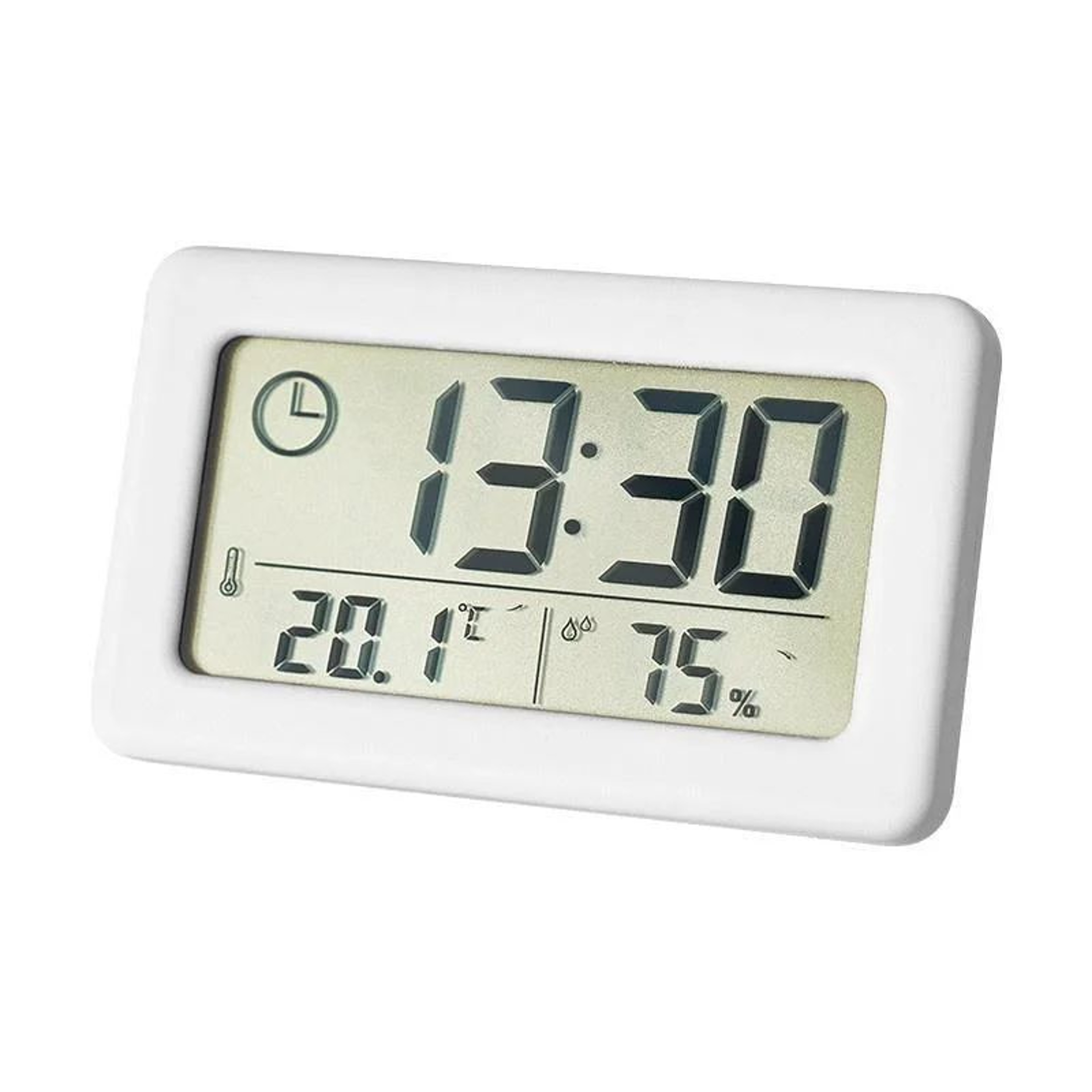 LargeDisplay Digital Clock Thermometer  Hygrometer  UltraThin Temperature  Humidity Monitor 8