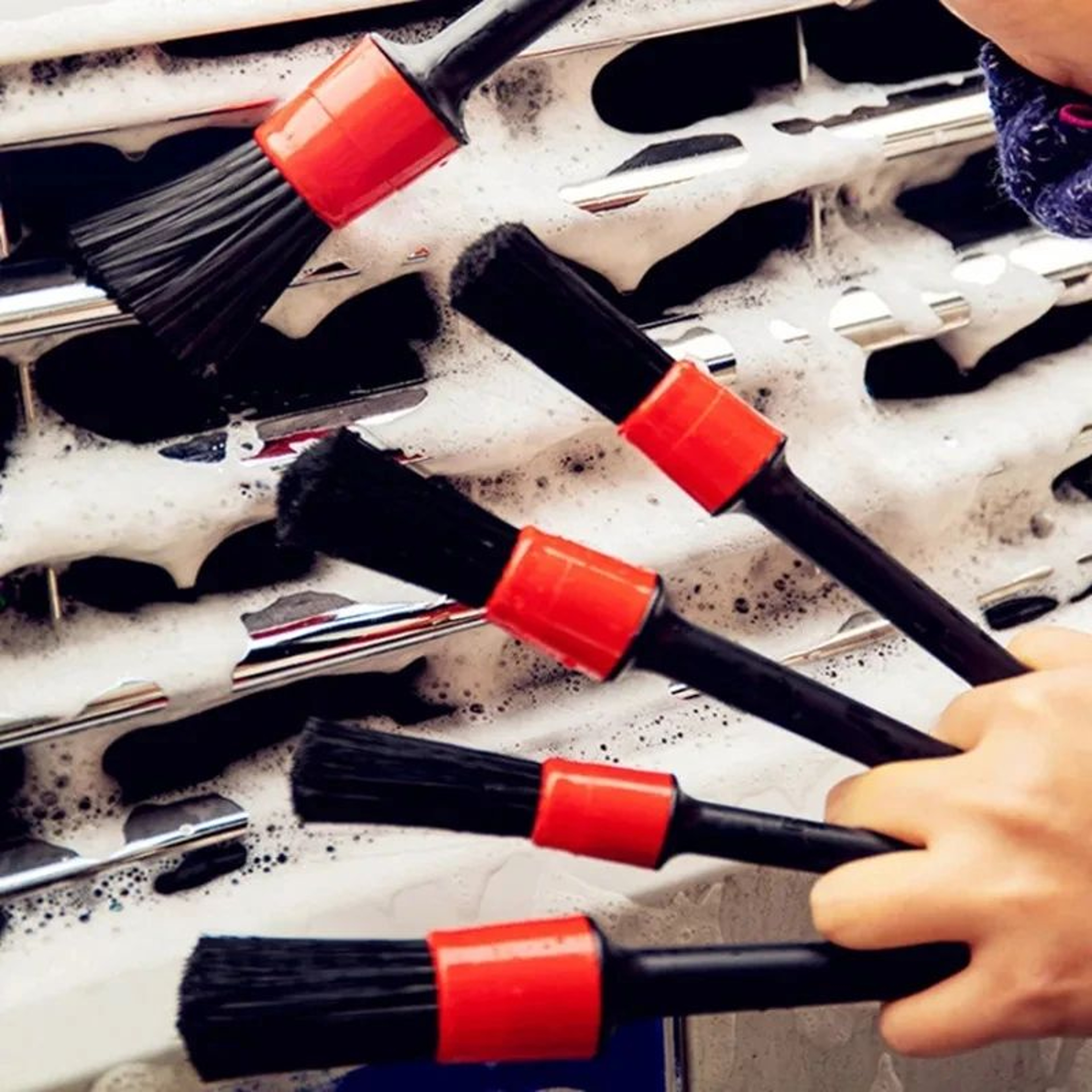 Professional Car Detailing Brush Set For Interior Wheels  Rims 15 PCS 1