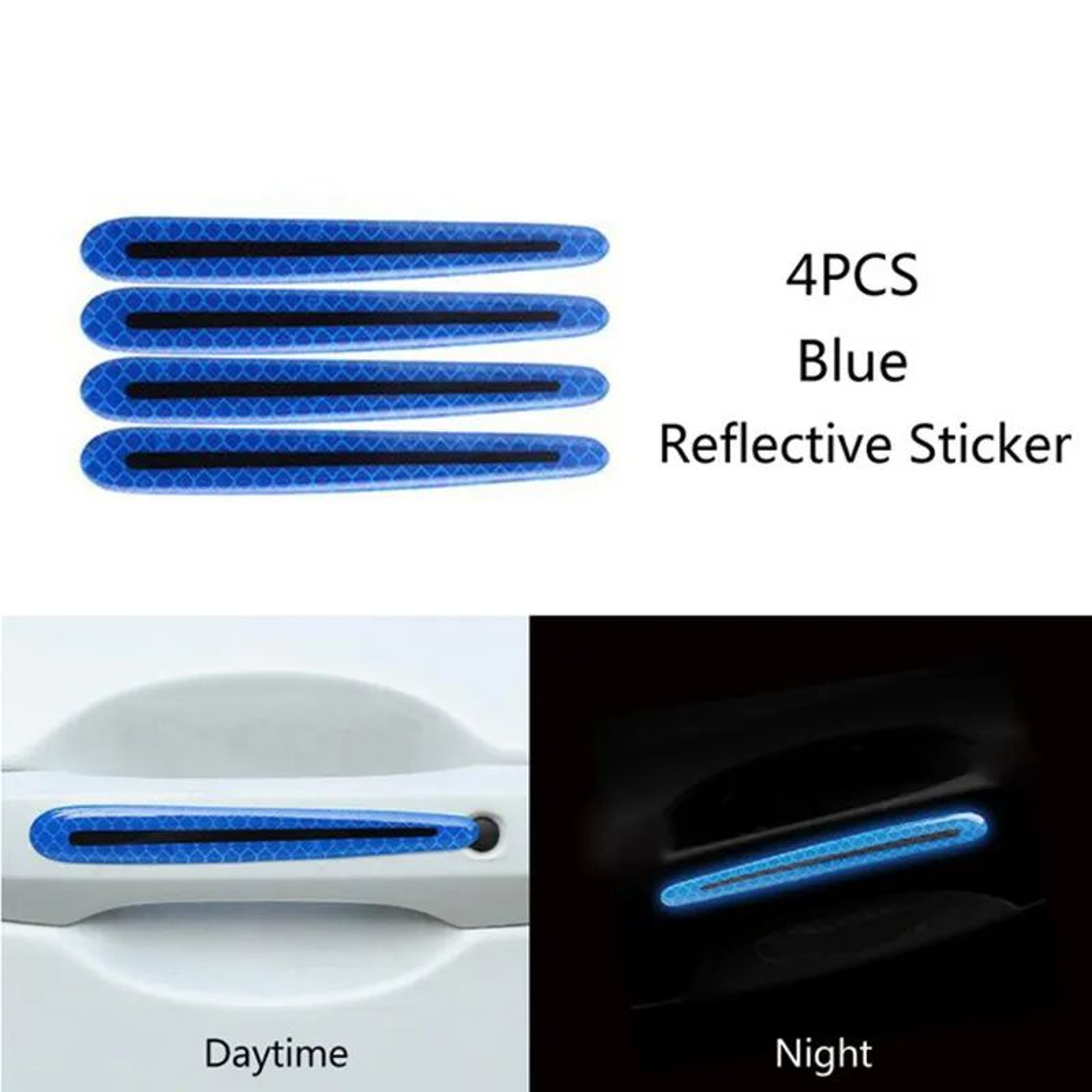 Reflective Car Wheel Hub  Door Edge Safety Warning Tape Strips 10